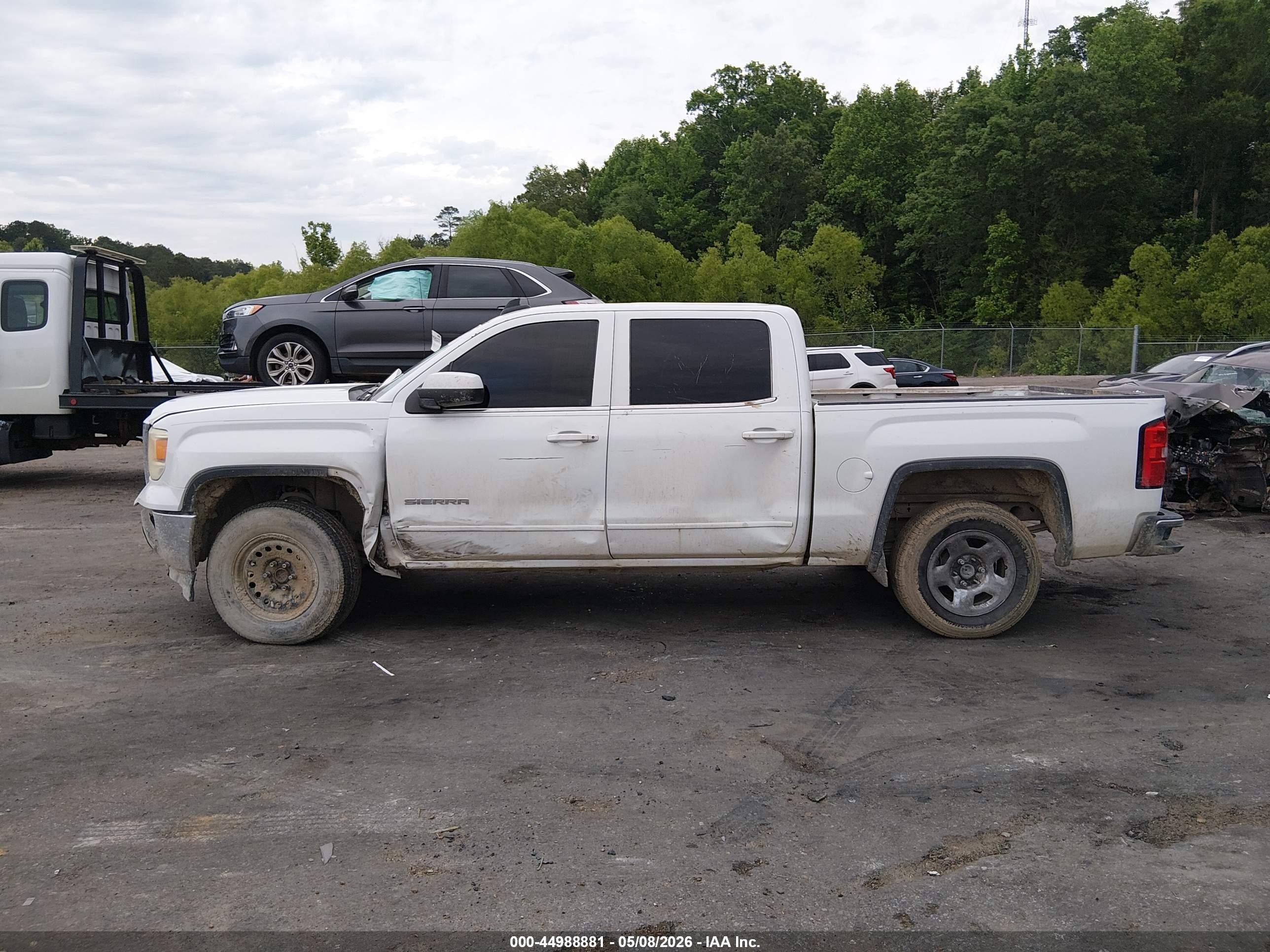 2015 Gmc Sierra 1500 Sle White vin: 3GTP1UEC1FG428122