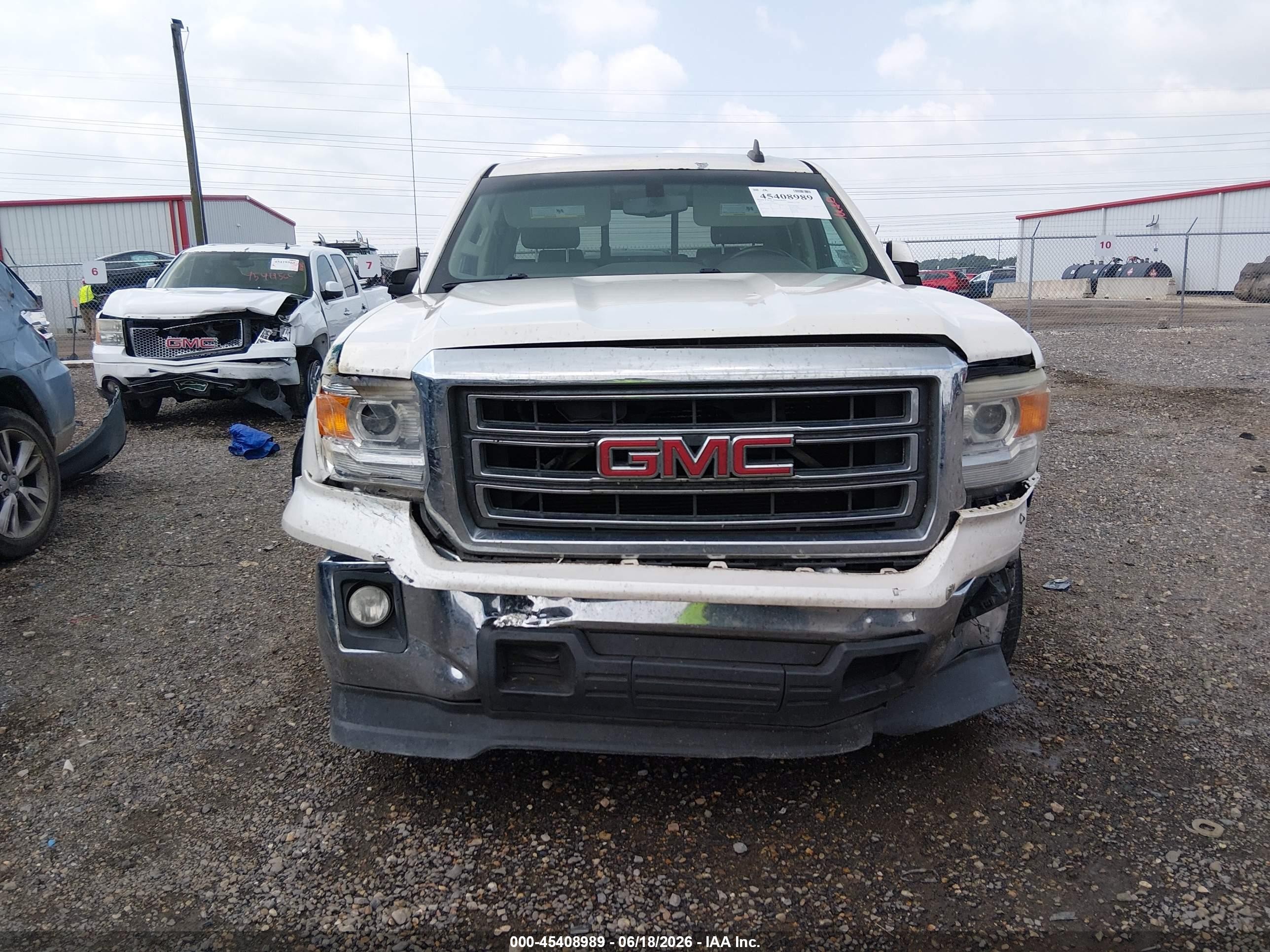 2015 Gmc Sierra 1500 Sle White vin: 3GTP1UEC3FG165843