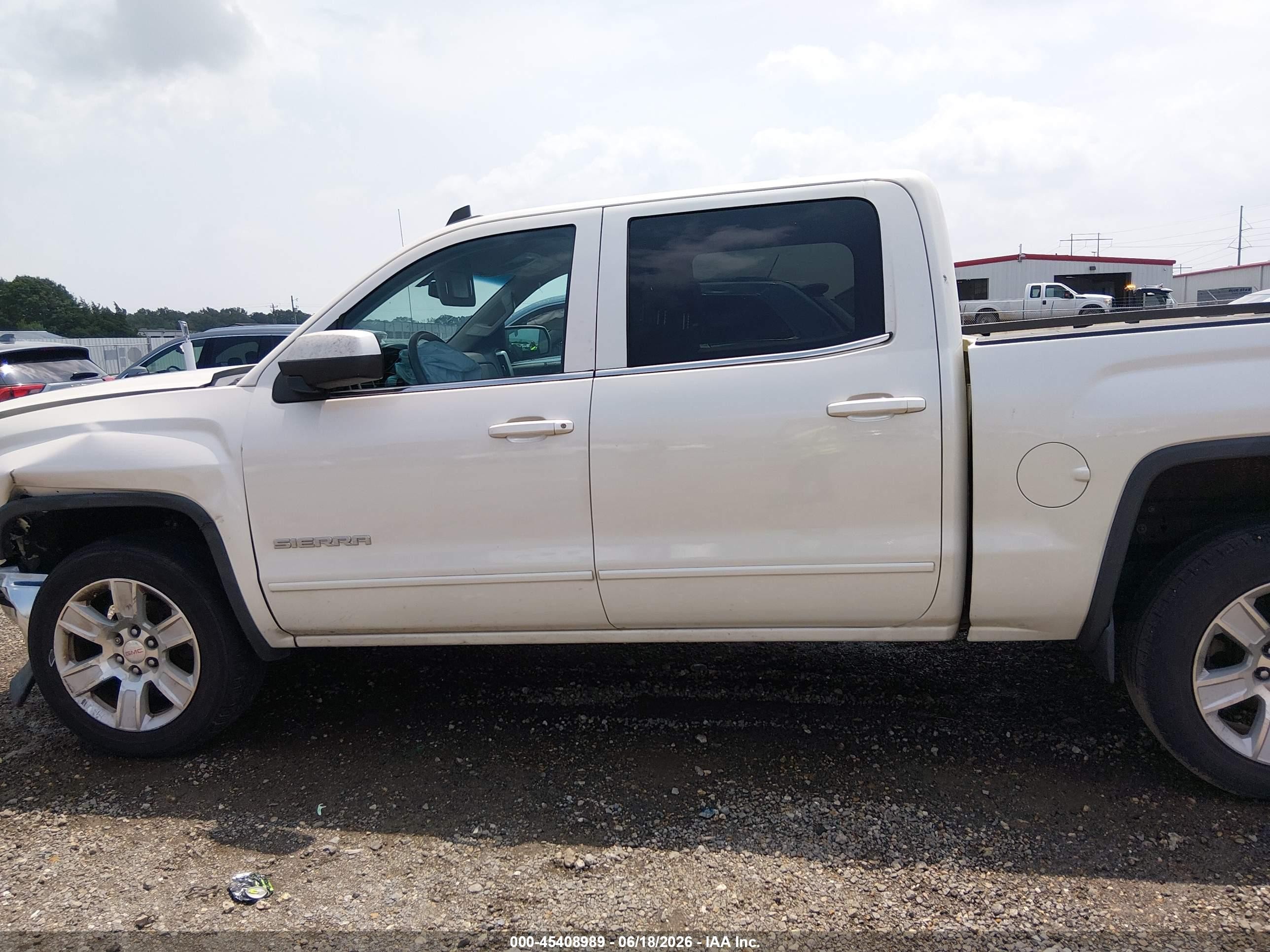 2015 Gmc Sierra 1500 Sle White vin: 3GTP1UEC3FG165843