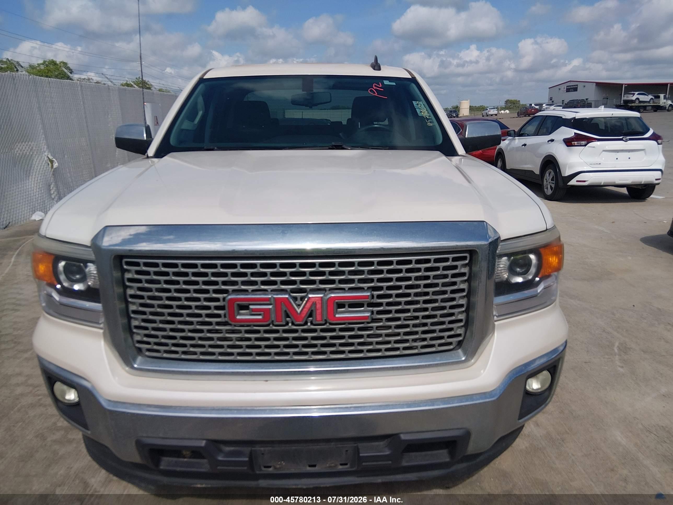 2015 Gmc Sierra 1500 Sle White vin: 3GTP1UEC3FG263853