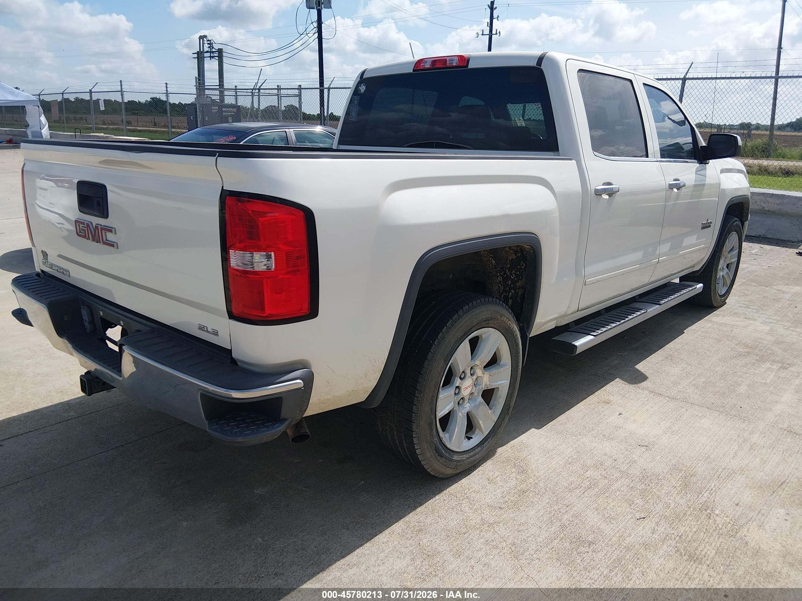 2015 Gmc Sierra 1500 Sle White vin: 3GTP1UEC3FG263853
