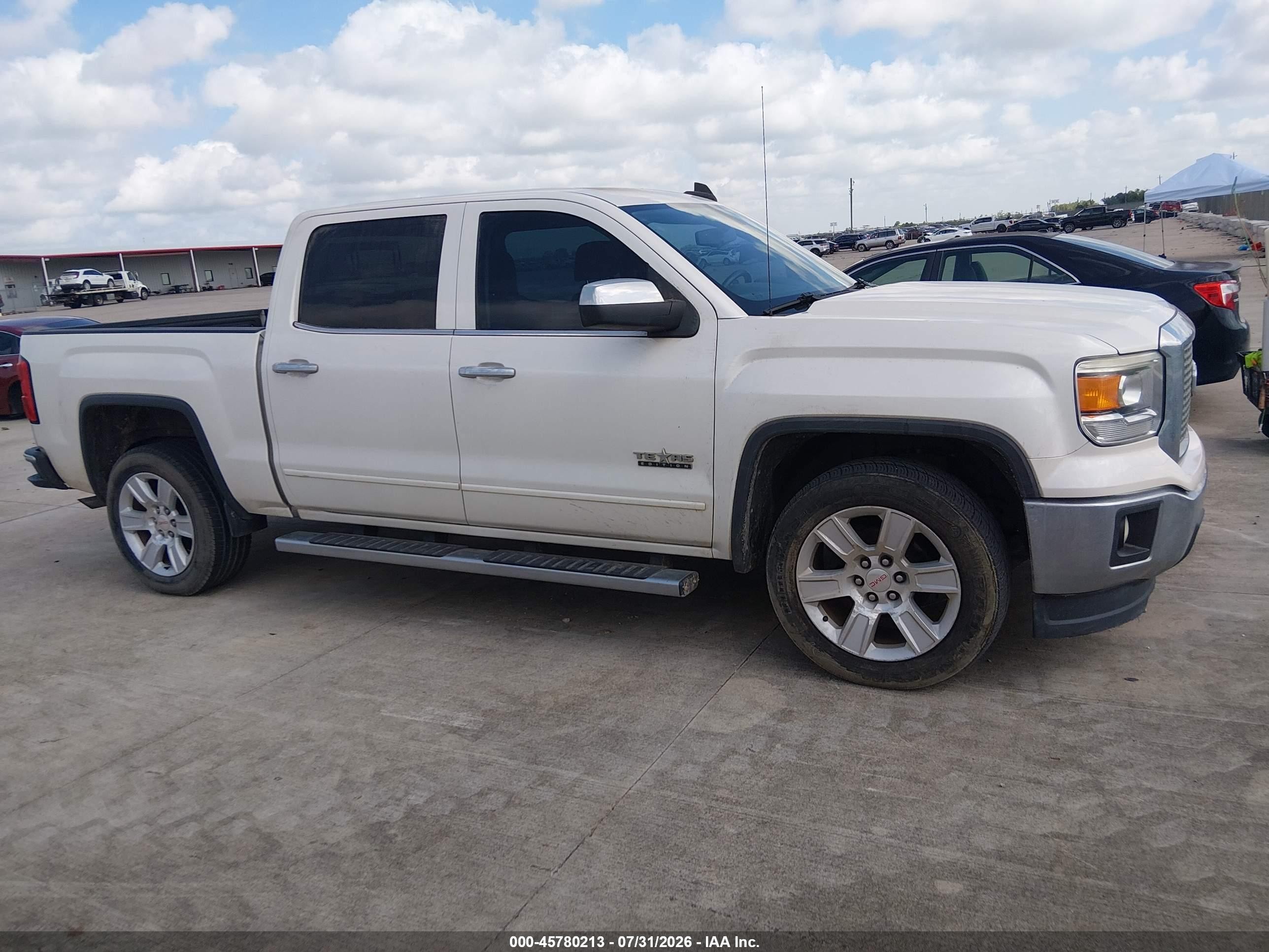 2015 Gmc Sierra 1500 Sle White vin: 3GTP1UEC3FG263853