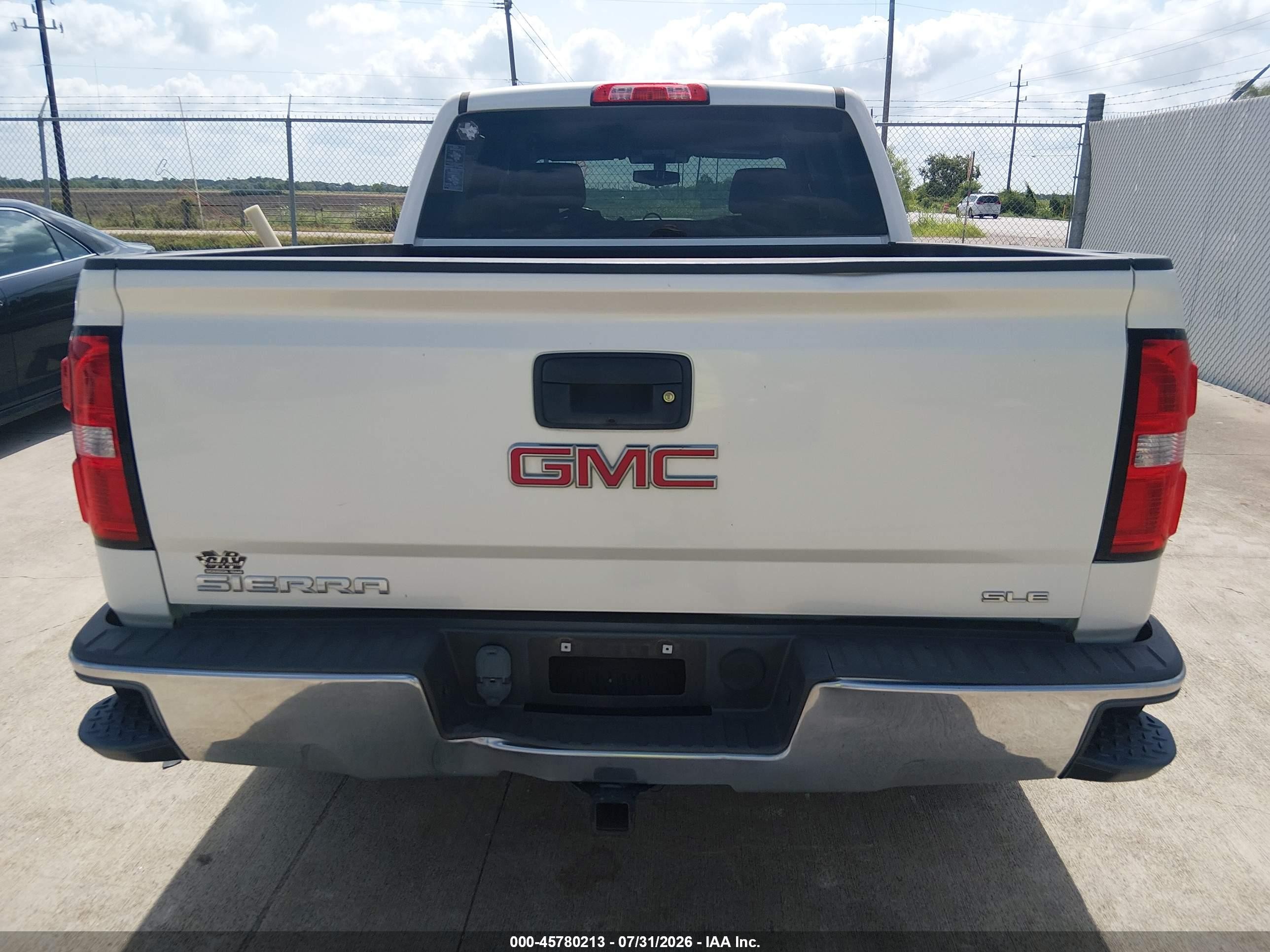 2015 Gmc Sierra 1500 Sle White vin: 3GTP1UEC3FG263853
