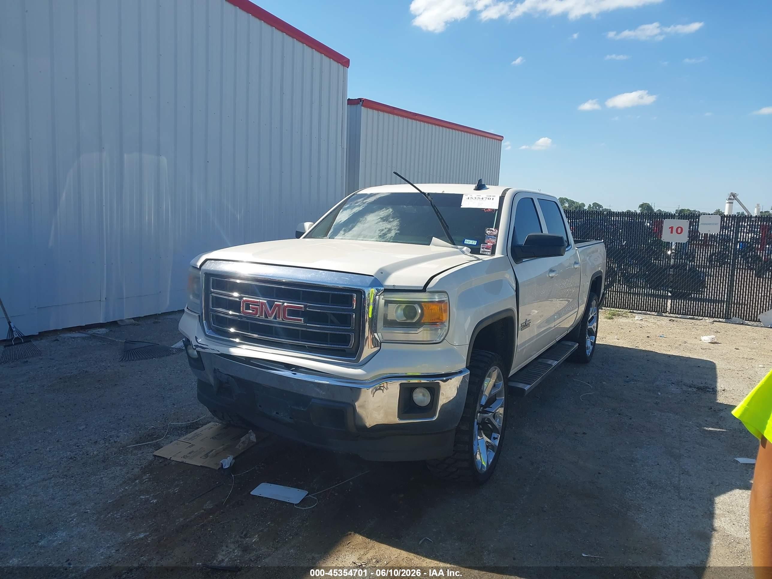 2015 Gmc Sierra 1500 Sle White vin: 3GTP1UEC3FG346361