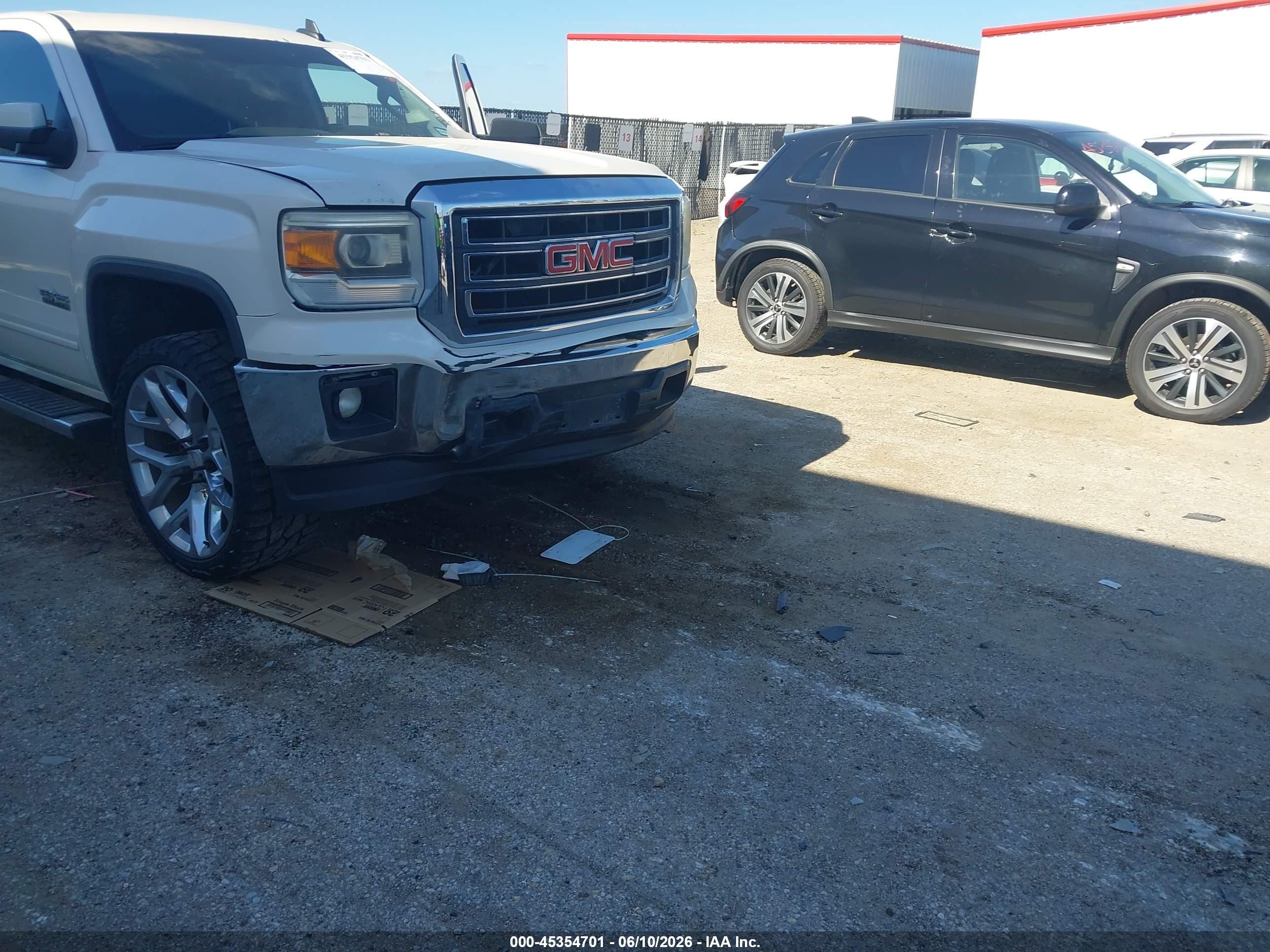 2015 Gmc Sierra 1500 Sle White vin: 3GTP1UEC3FG346361