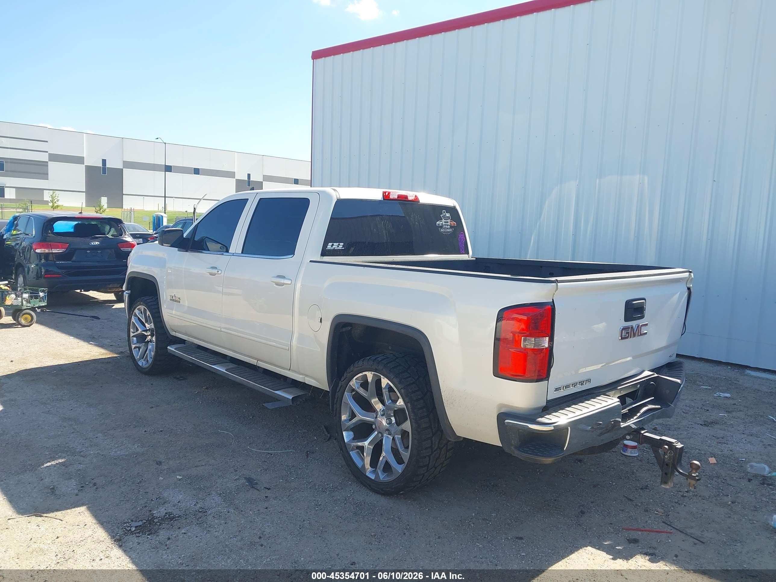 2015 Gmc Sierra 1500 Sle White vin: 3GTP1UEC3FG346361