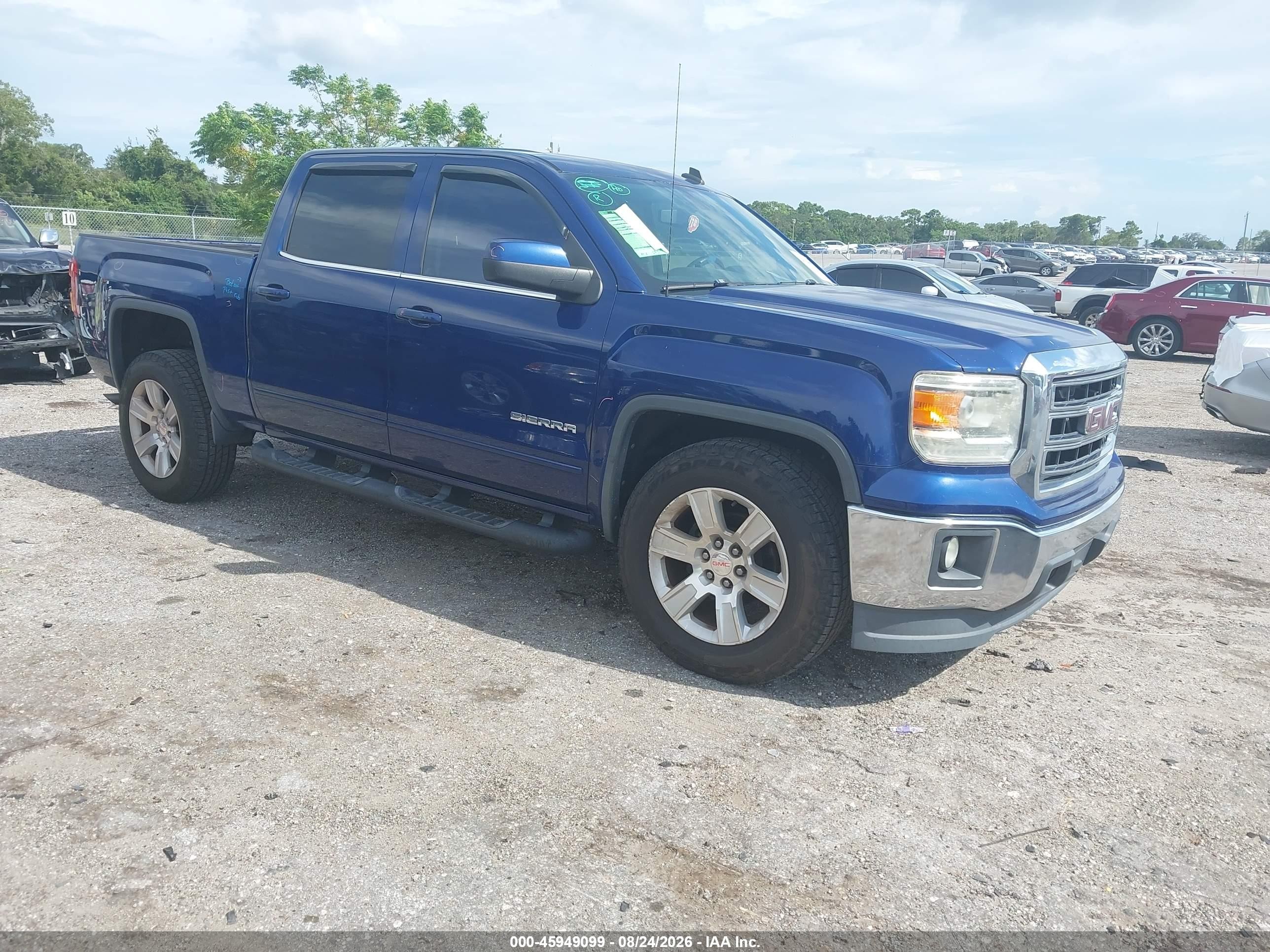2014 Gmc Sierra 1500 Sle Dark Blue vin: 3GTP1UEC4EG206124