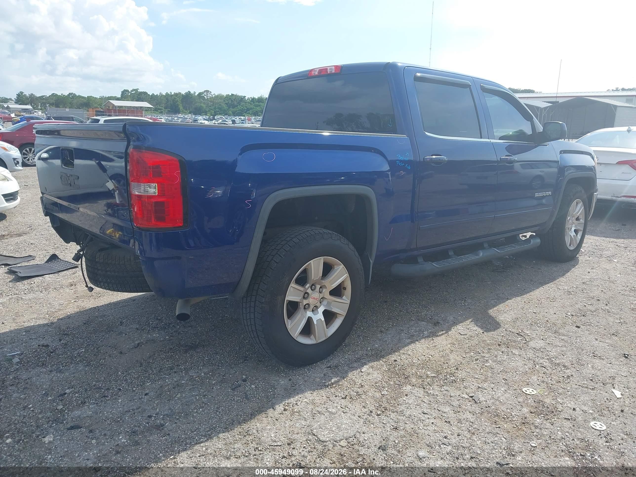 2014 Gmc Sierra 1500 Sle Dark Blue vin: 3GTP1UEC4EG206124