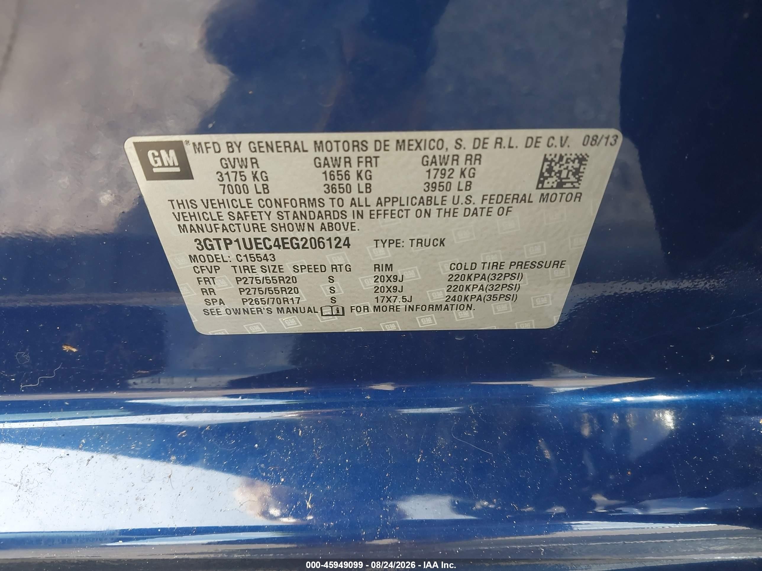2014 Gmc Sierra 1500 Sle Dark Blue vin: 3GTP1UEC4EG206124