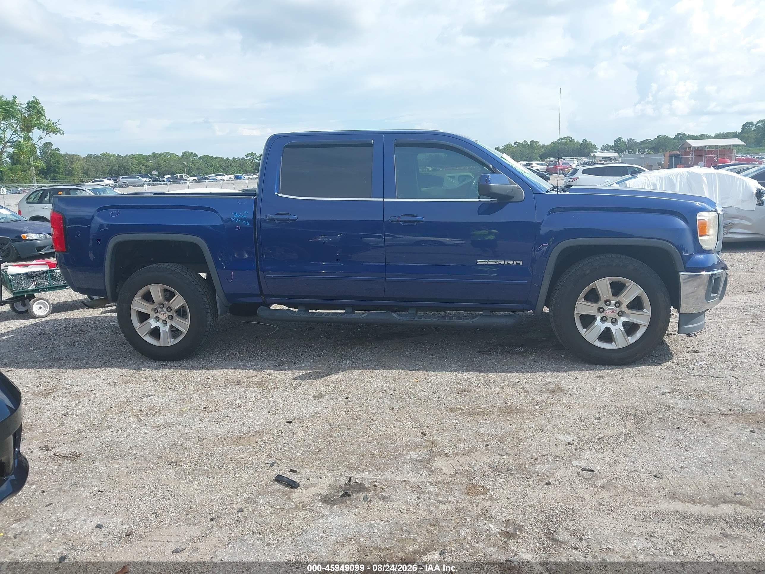 2014 Gmc Sierra 1500 Sle Dark Blue vin: 3GTP1UEC4EG206124