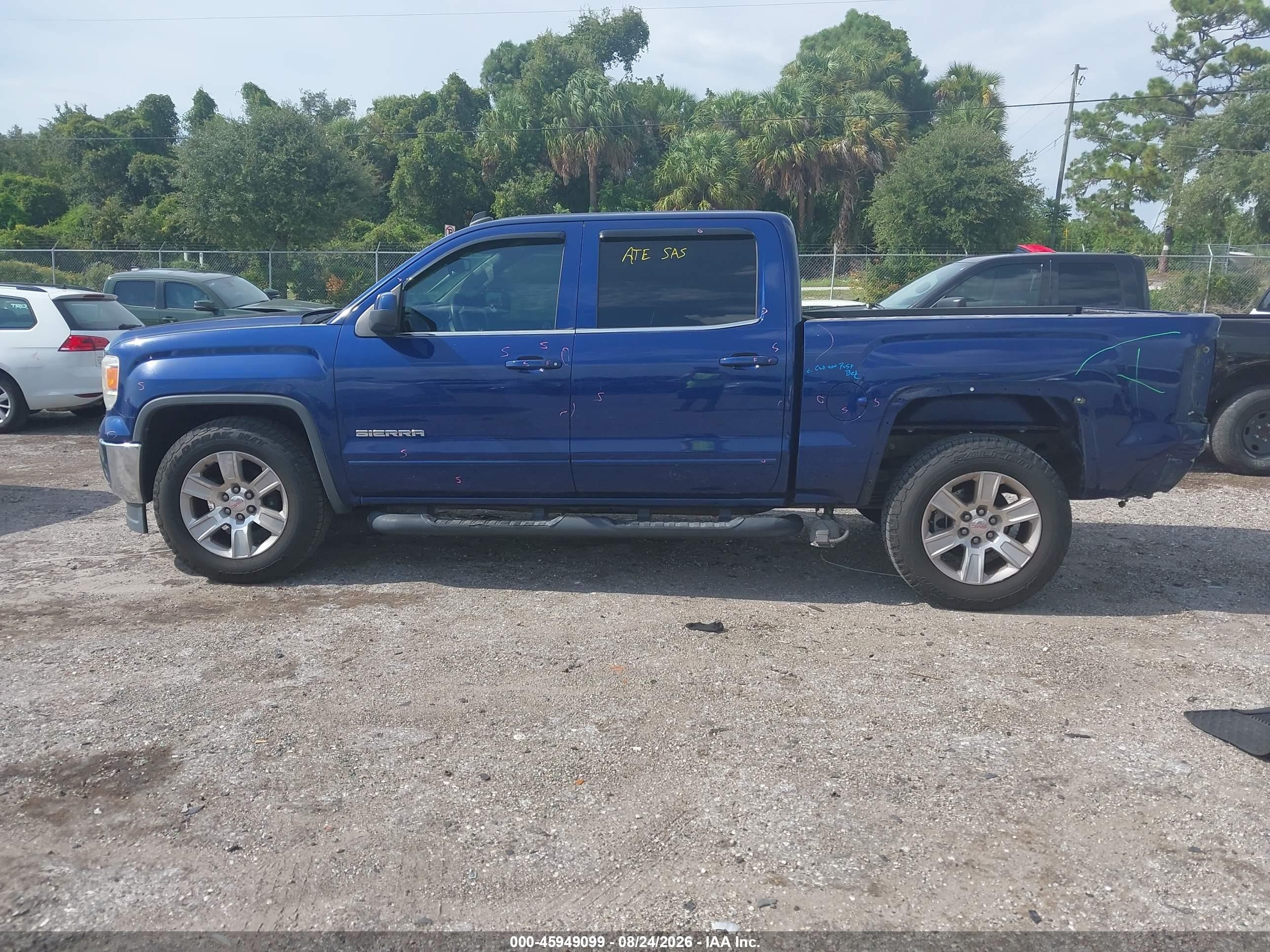 2014 Gmc Sierra 1500 Sle Dark Blue vin: 3GTP1UEC4EG206124