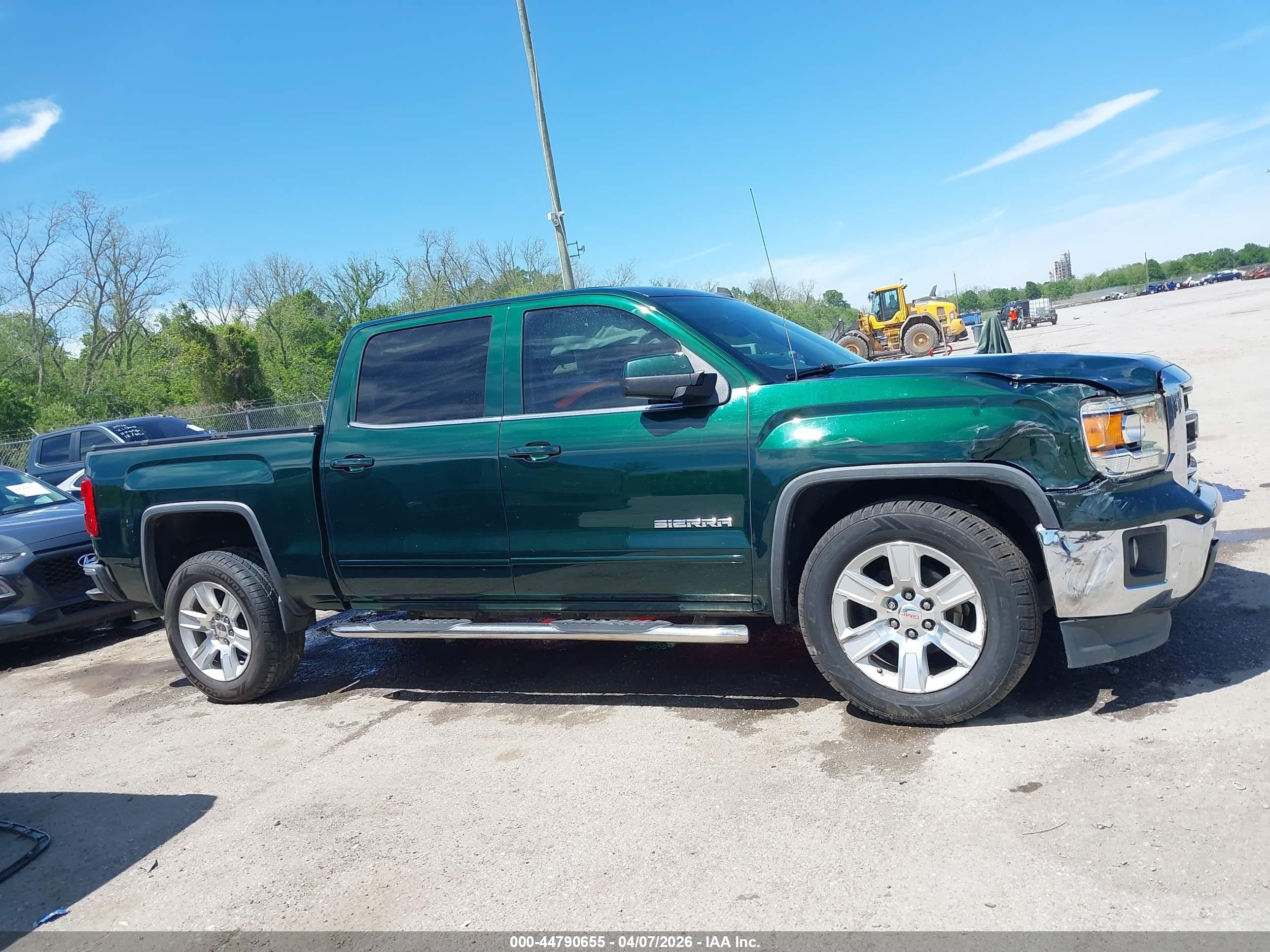 2014 Gmc Sierra 1500 Sle Зеленый vin: 3GTP1UEC4EG435063