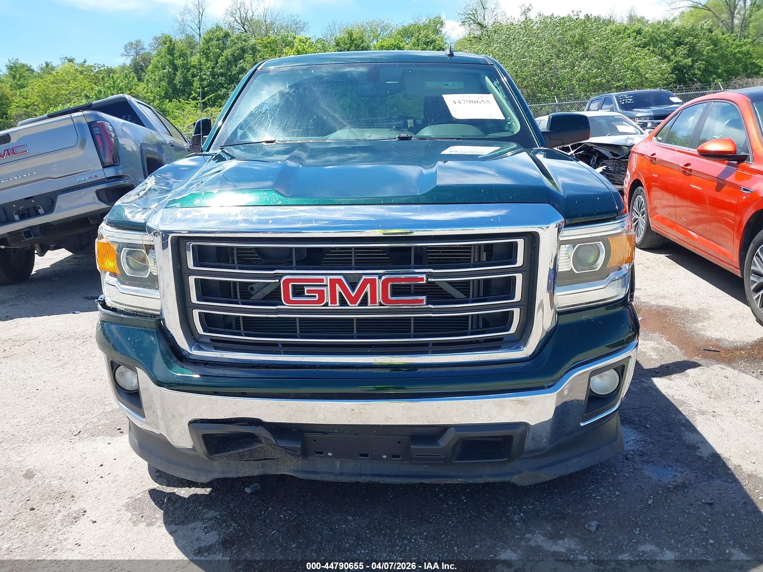 2014 Gmc Sierra 1500 Sle Зеленый vin: 3GTP1UEC4EG435063