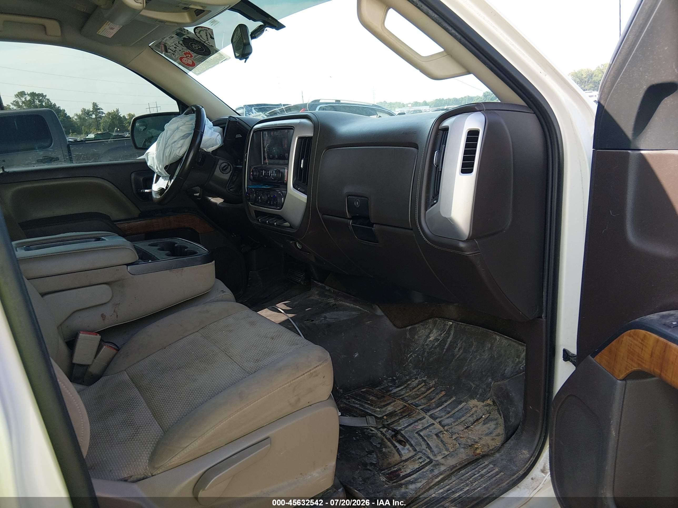 2015 Gmc Sierra 1500 Sle White vin: 3GTP1UEC5FG109564