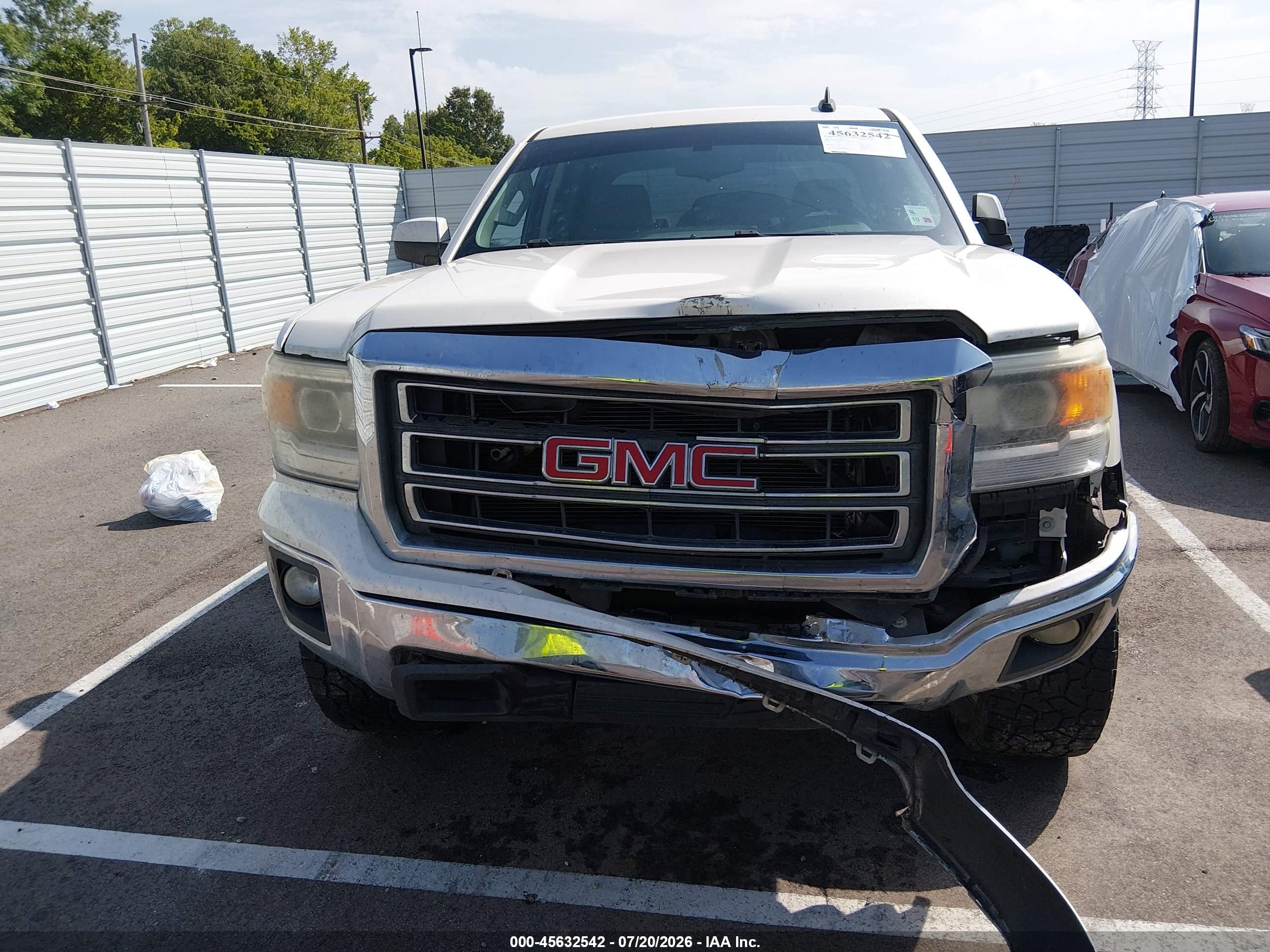2015 Gmc Sierra 1500 Sle White vin: 3GTP1UEC5FG109564