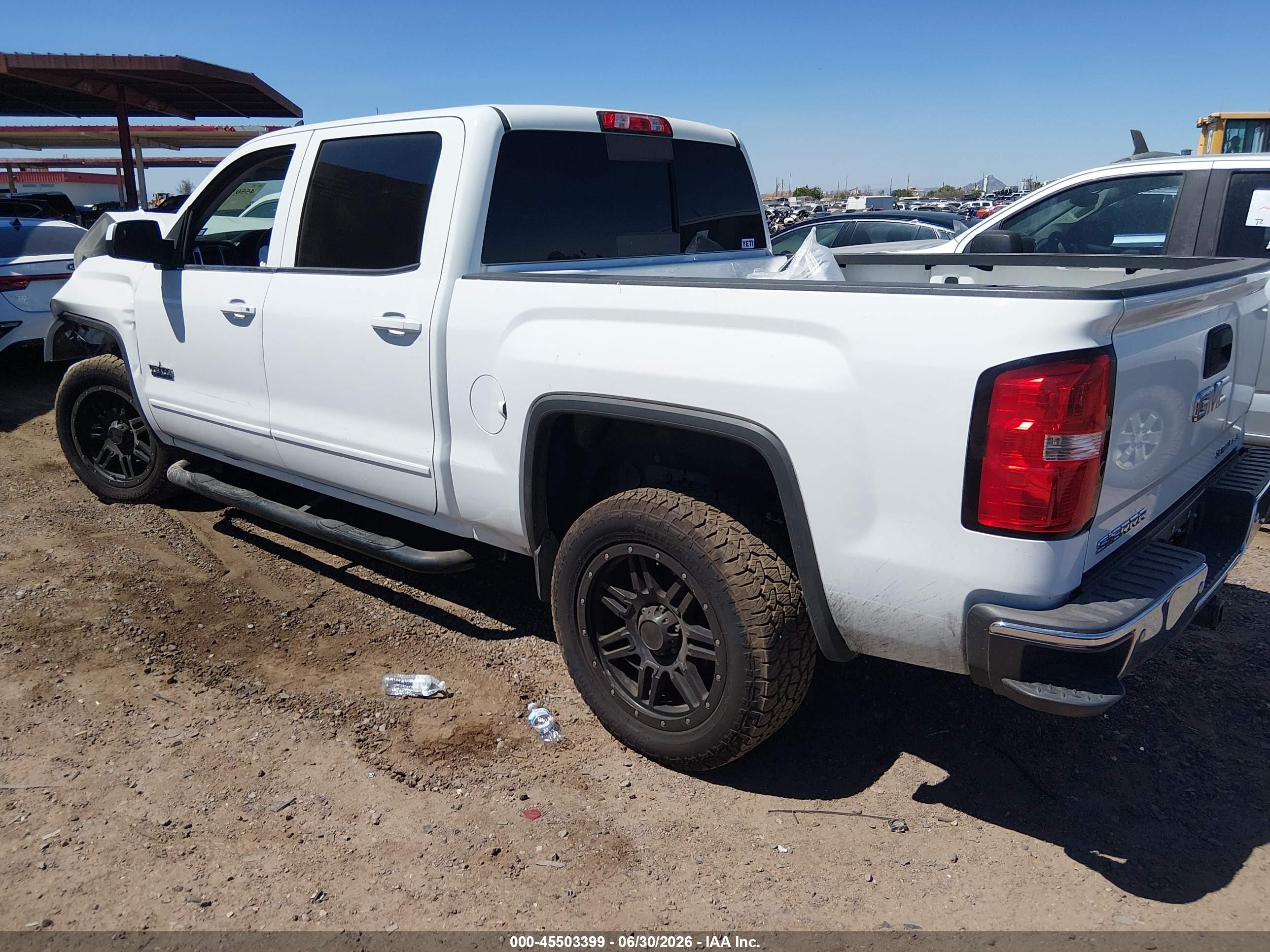 2015 Gmc Sierra 1500 Sle White vin: 3GTP1UEC5FG458353
