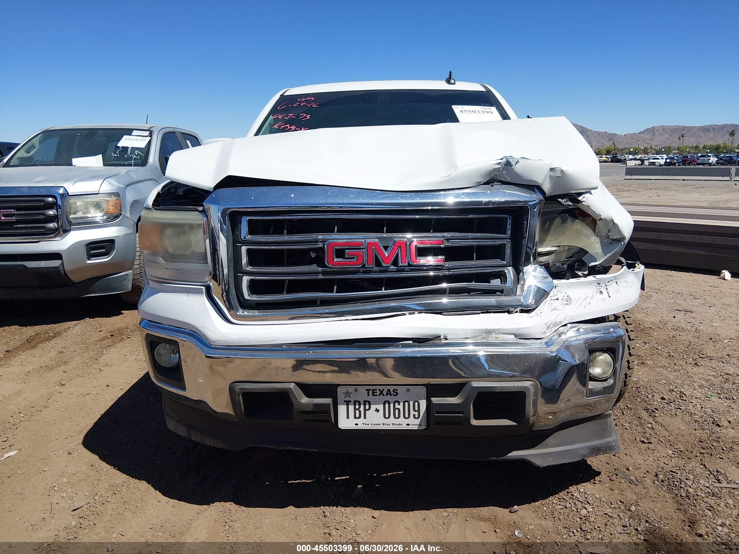 2015 Gmc Sierra 1500 Sle White vin: 3GTP1UEC5FG458353