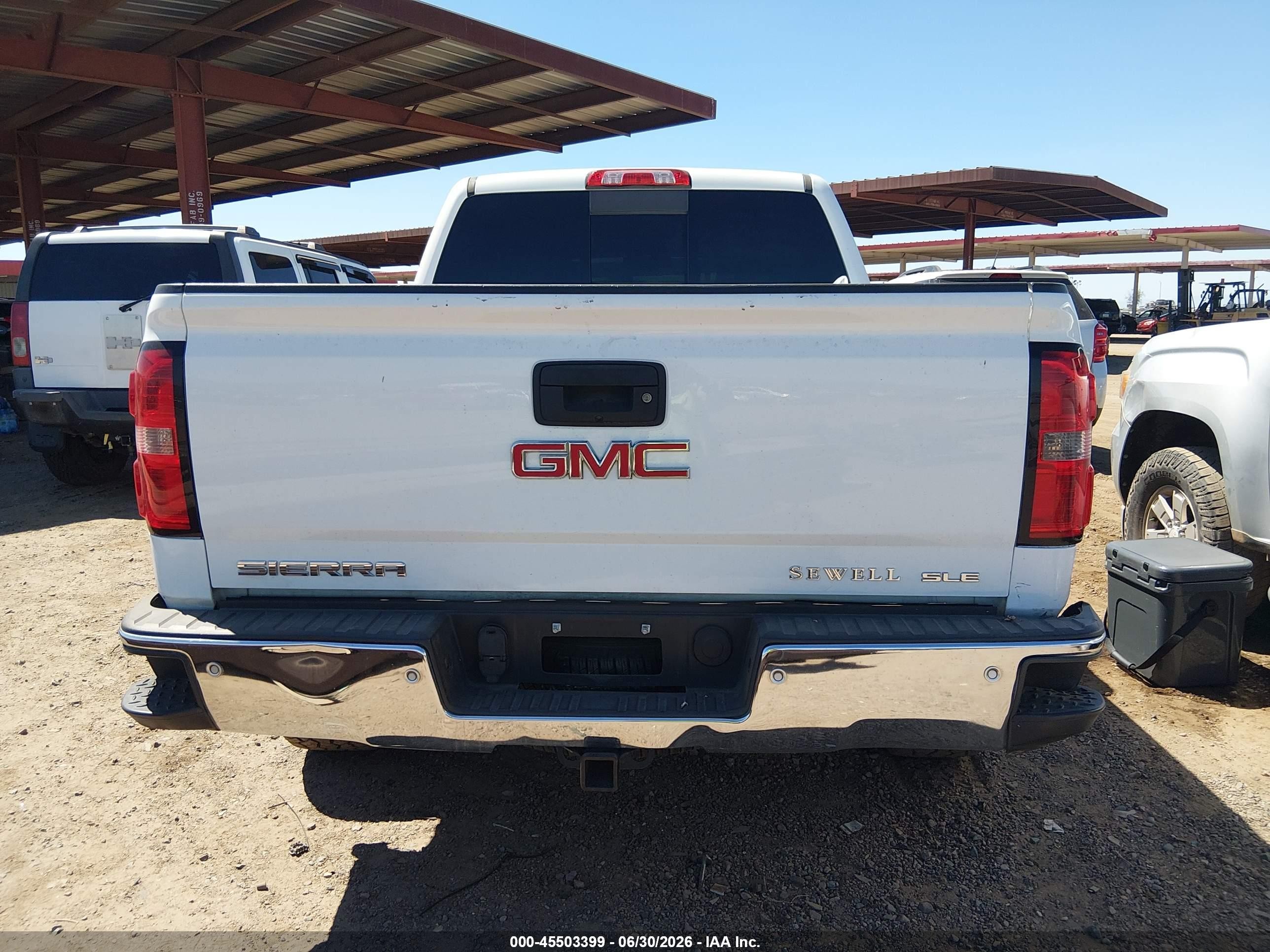 2015 Gmc Sierra 1500 Sle White vin: 3GTP1UEC5FG458353