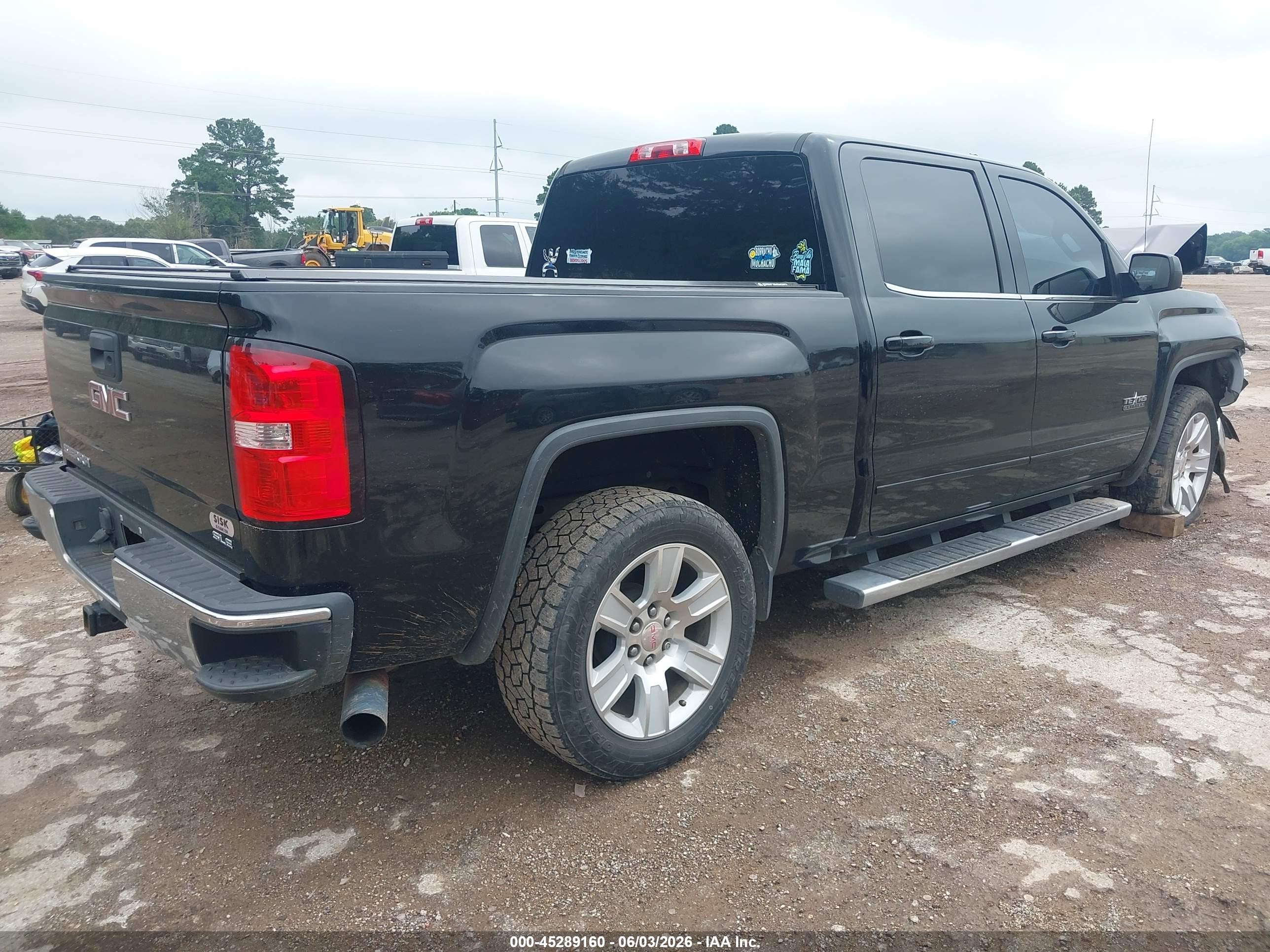 2015 Gmc Sierra 1500 Sle Черный vin: 3GTP1UEC5FG535464