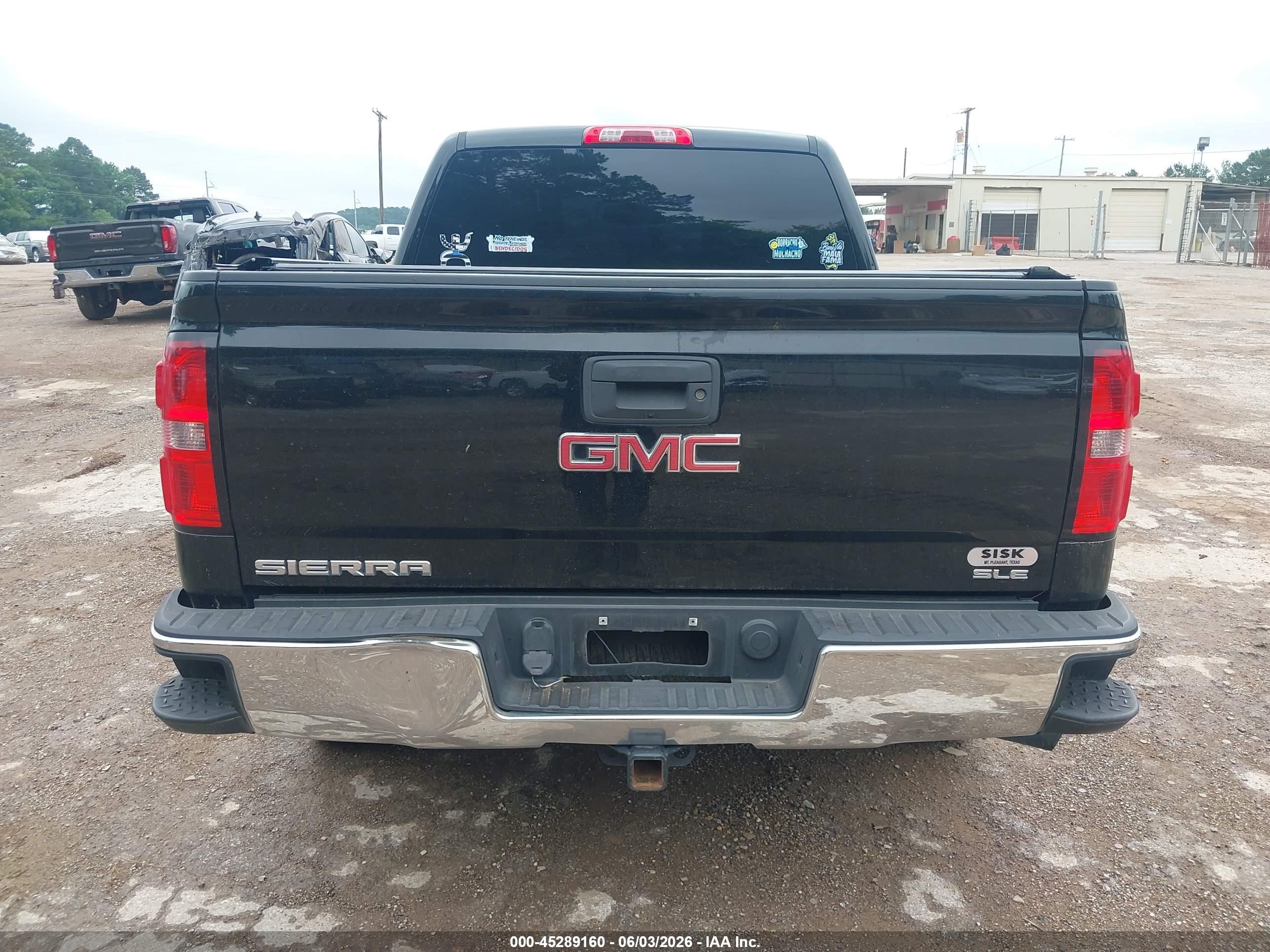 2015 Gmc Sierra 1500 Sle Черный vin: 3GTP1UEC5FG535464