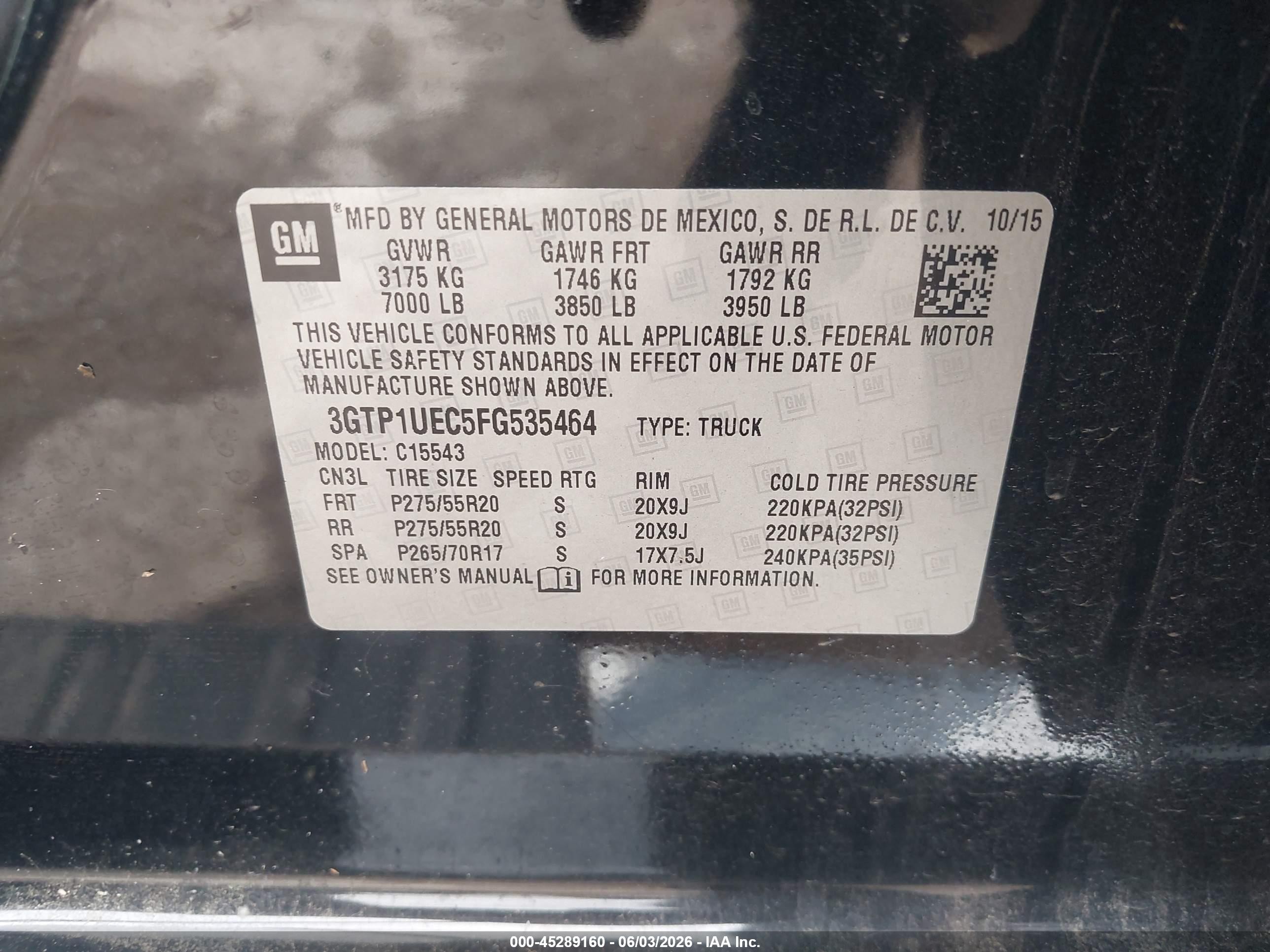 2015 Gmc Sierra 1500 Sle Черный vin: 3GTP1UEC5FG535464