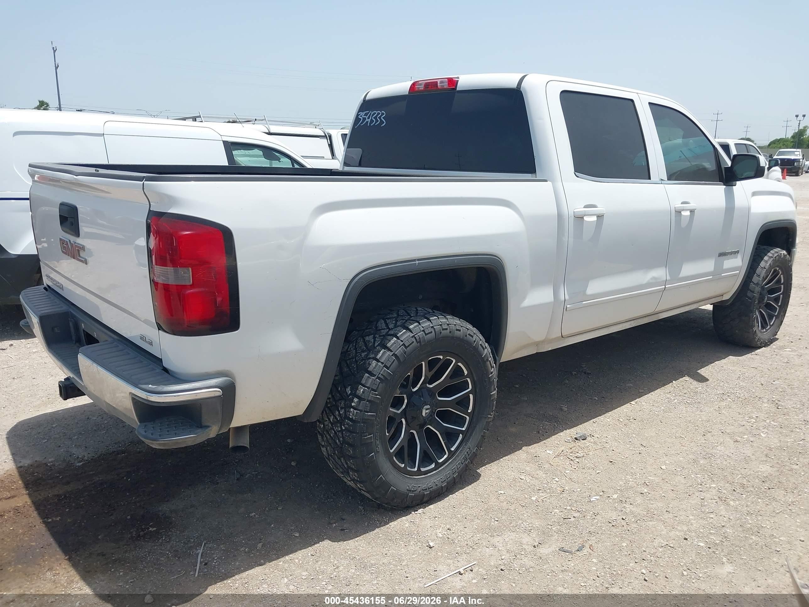 2014 Gmc Sierra 1500 Sle White vin: 3GTP1UEC7EG354333