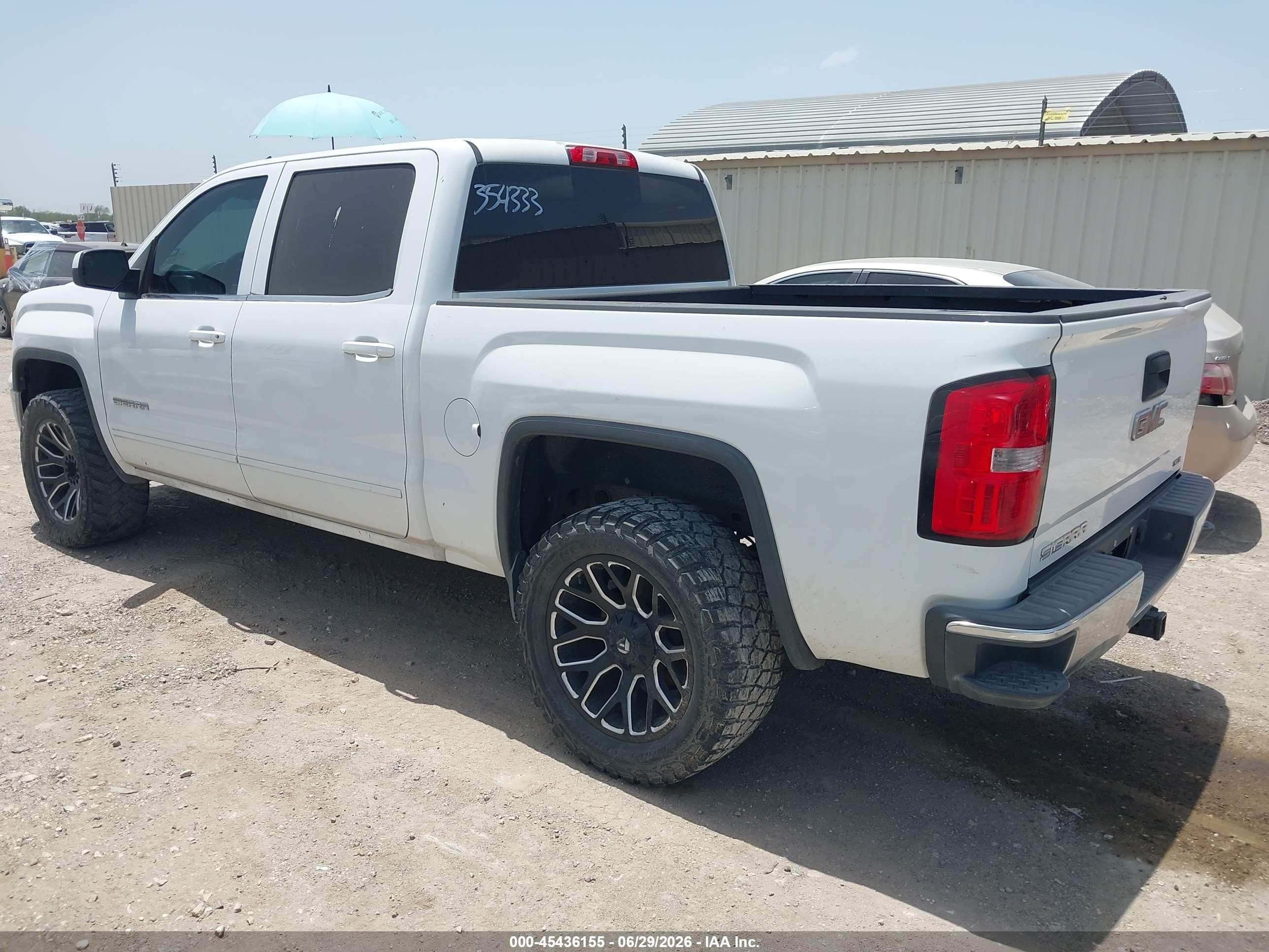 2014 Gmc Sierra 1500 Sle White vin: 3GTP1UEC7EG354333