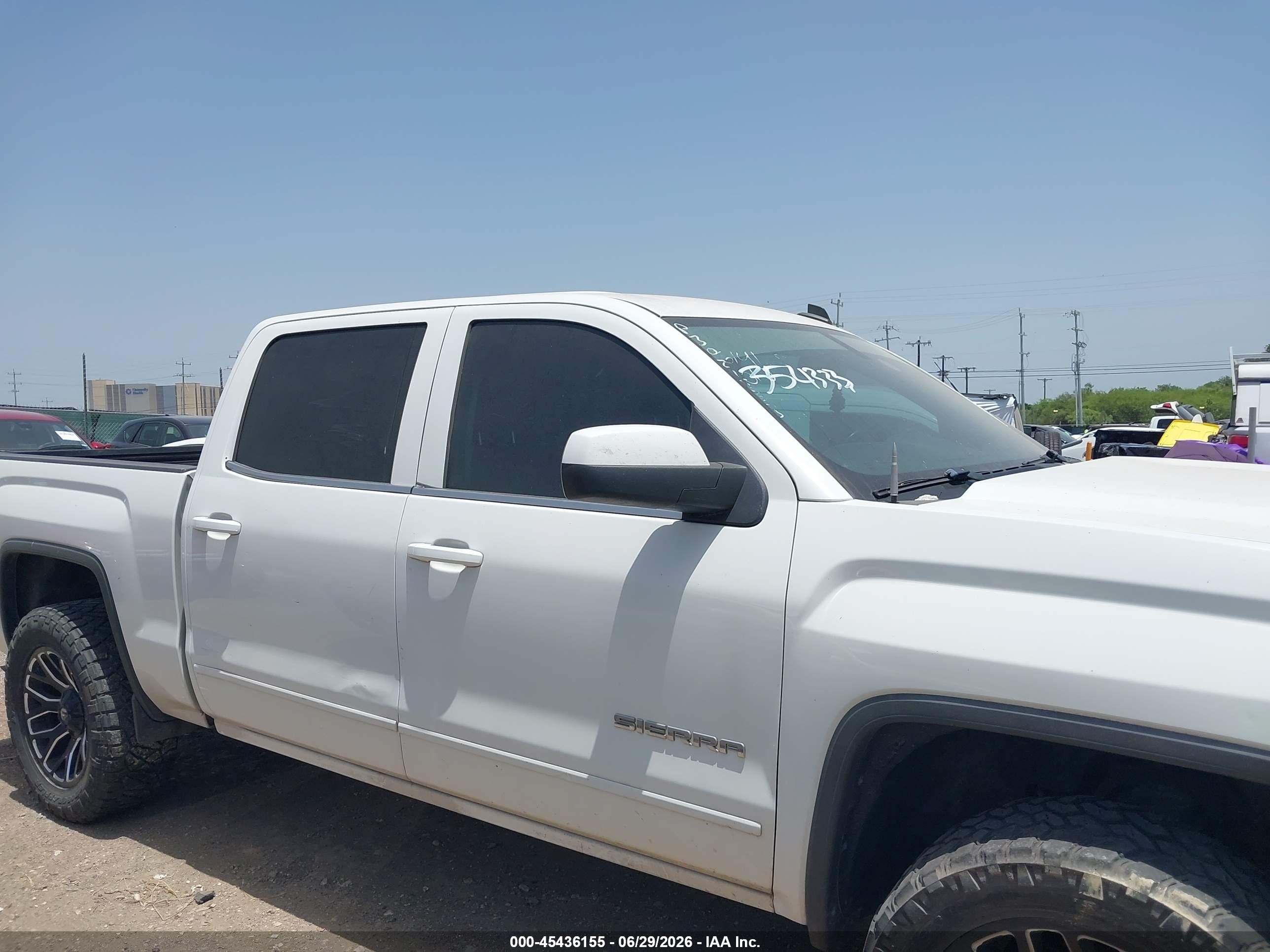 2014 Gmc Sierra 1500 Sle White vin: 3GTP1UEC7EG354333