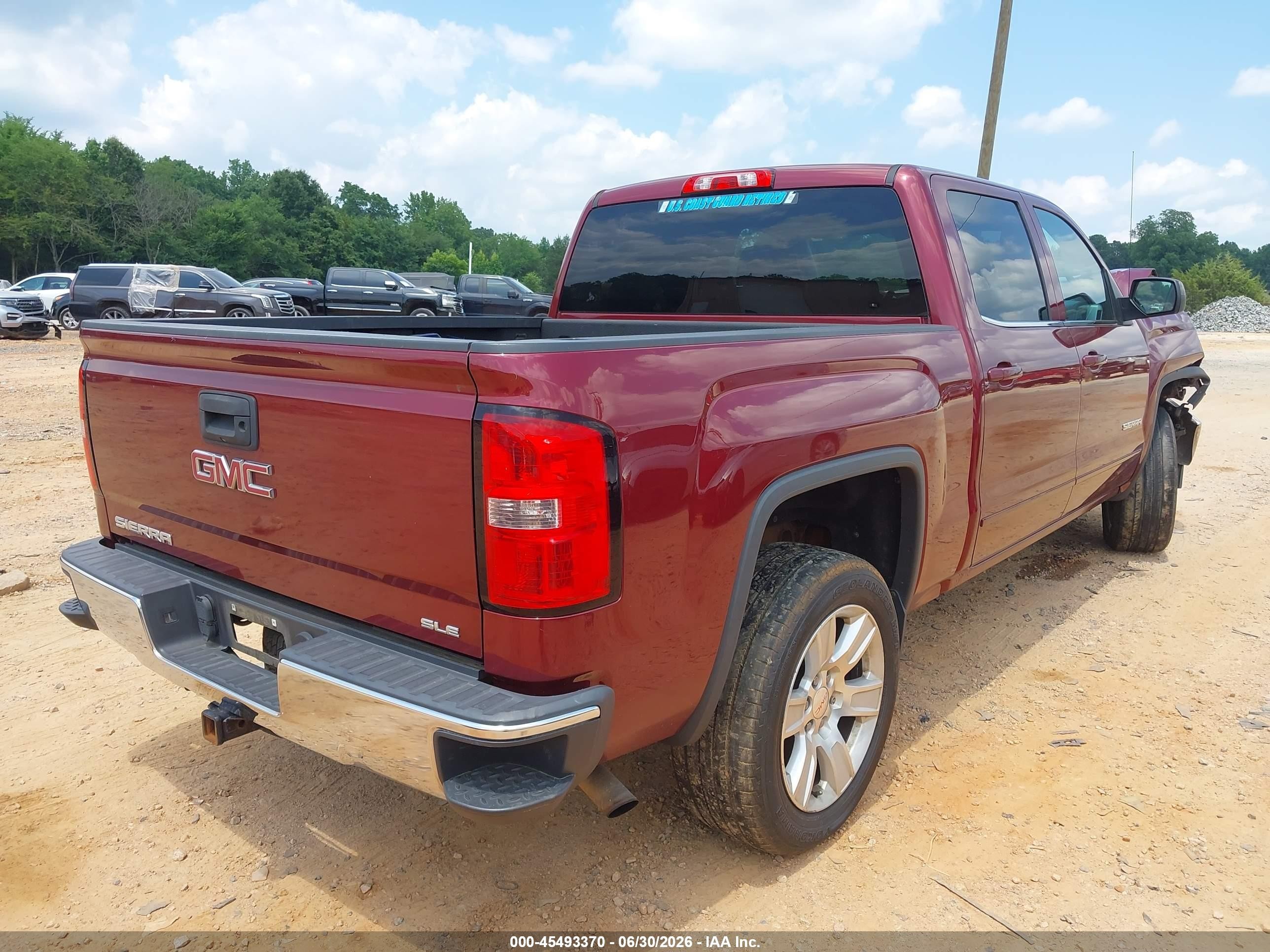 2014 Gmc Sierra 1500 Sle Red vin: 3GTP1UEC7EG489862