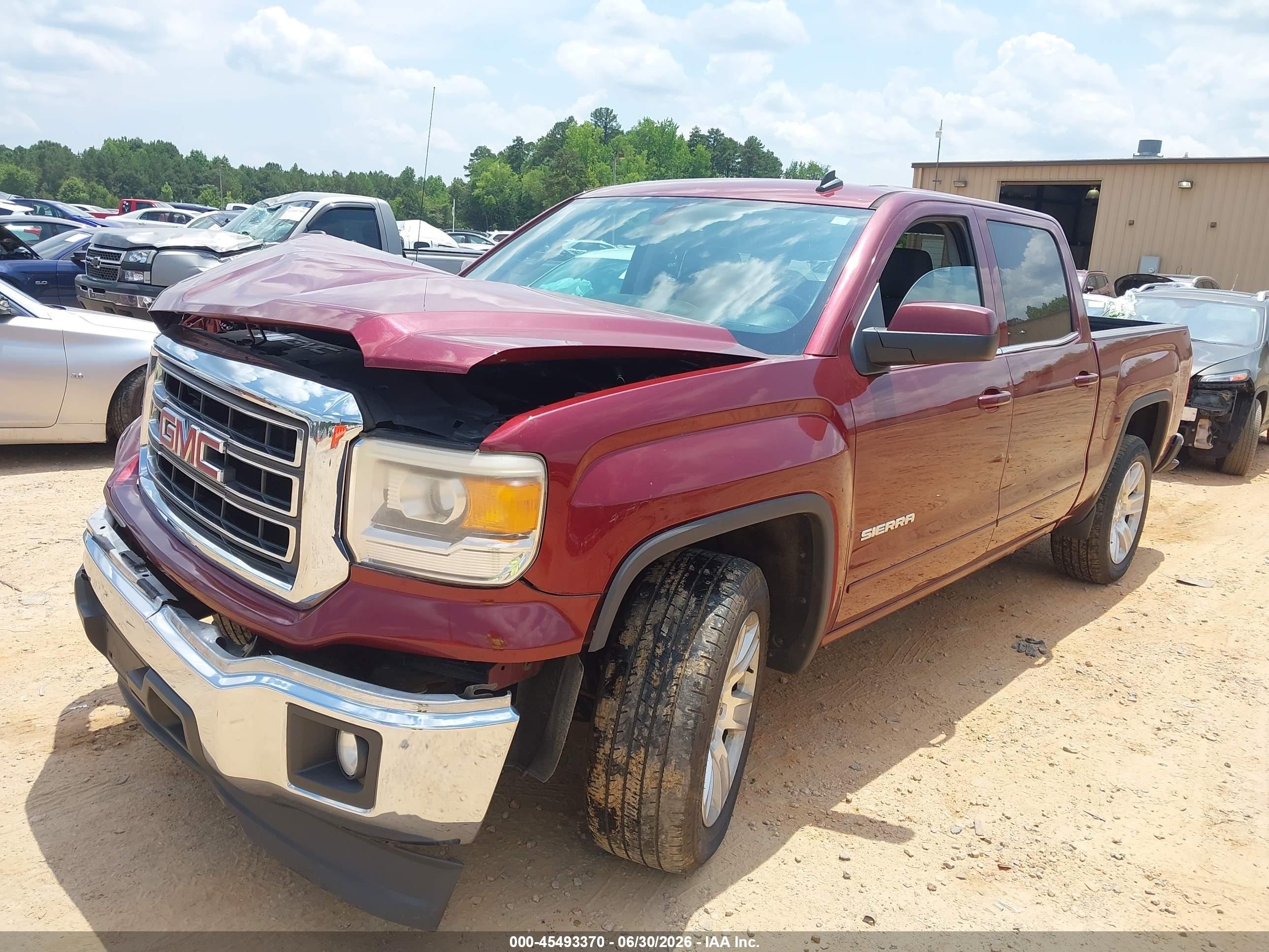 2014 Gmc Sierra 1500 Sle Red vin: 3GTP1UEC7EG489862