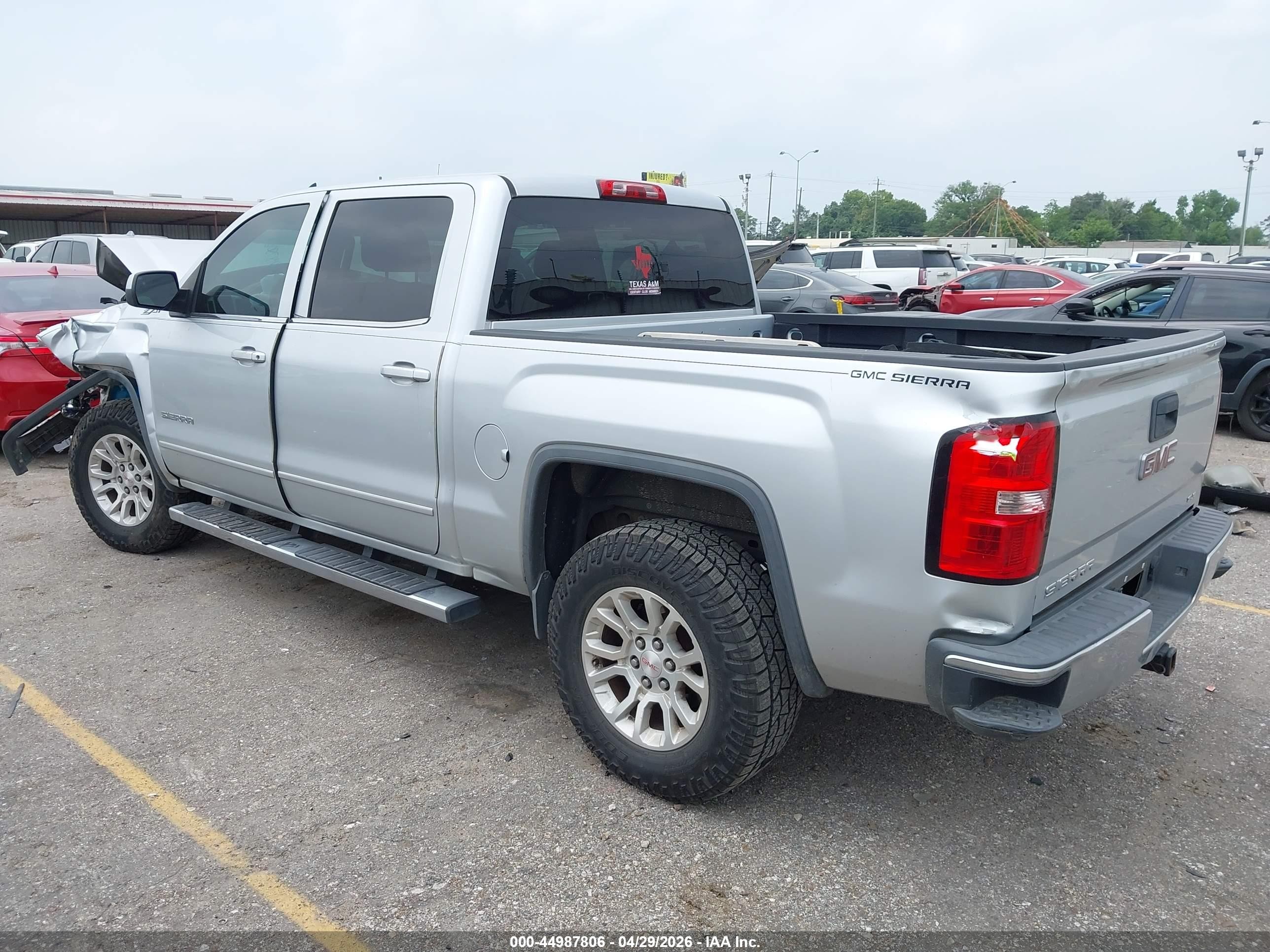 2014 Gmc Sierra 1500 Sle Silver vin: 3GTP1UEC8EG299021