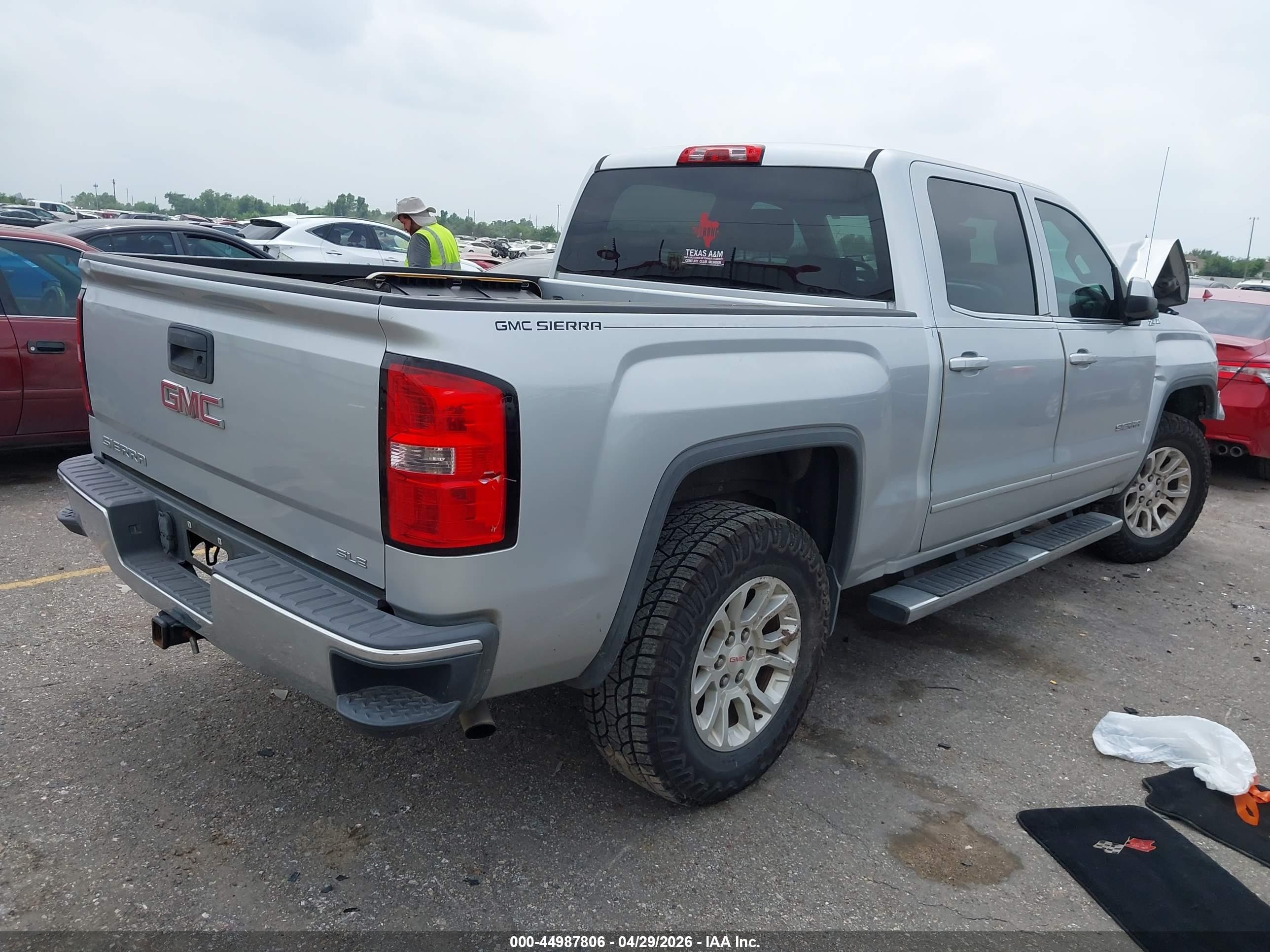 2014 Gmc Sierra 1500 Sle Silver vin: 3GTP1UEC8EG299021