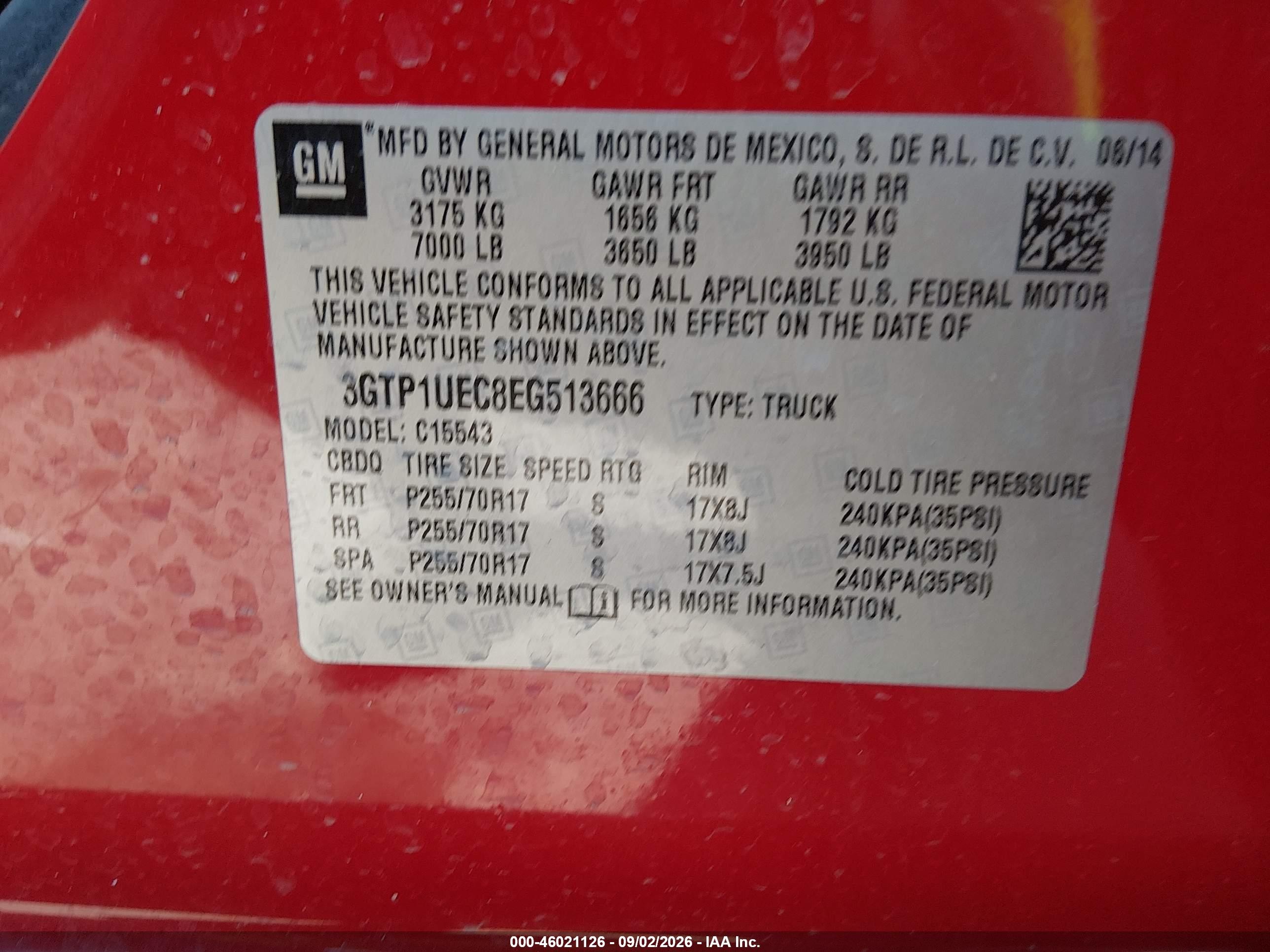 2014 Gmc Sierra 1500 Sle Red vin: 3GTP1UEC8EG513666