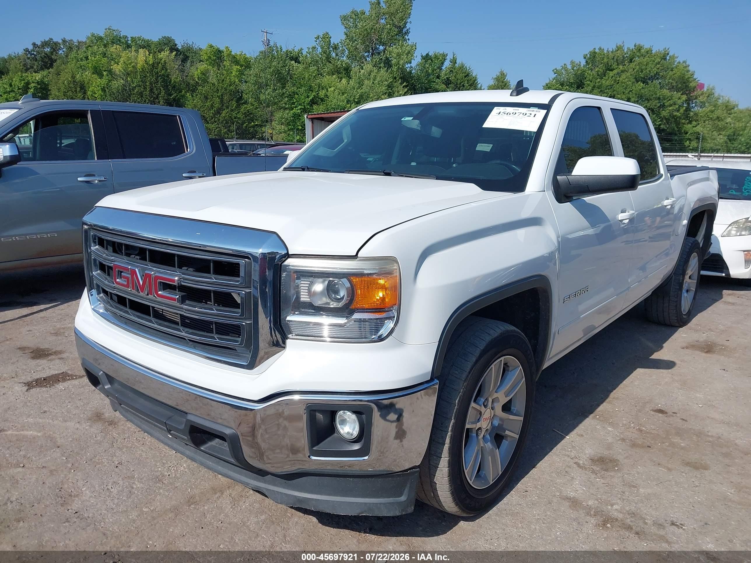 2015 Gmc Sierra 1500 Sle Белый vin: 3GTP1UEC8FG280485
