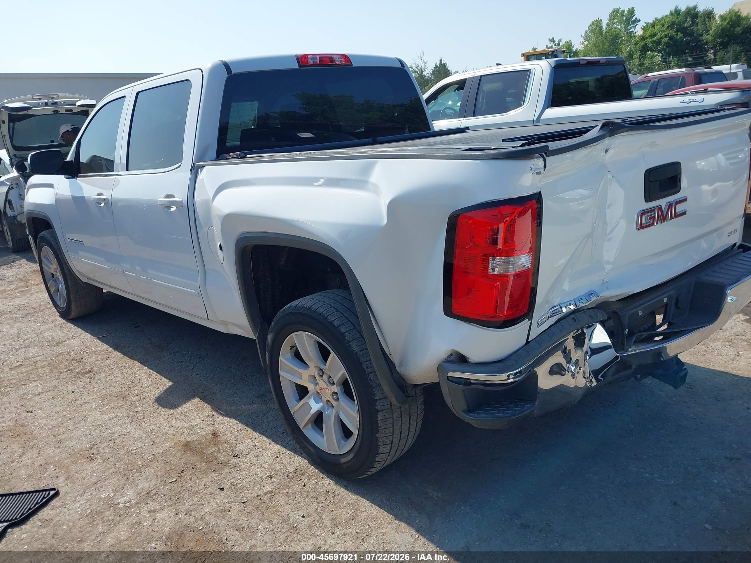 2015 Gmc Sierra 1500 Sle Белый vin: 3GTP1UEC8FG280485