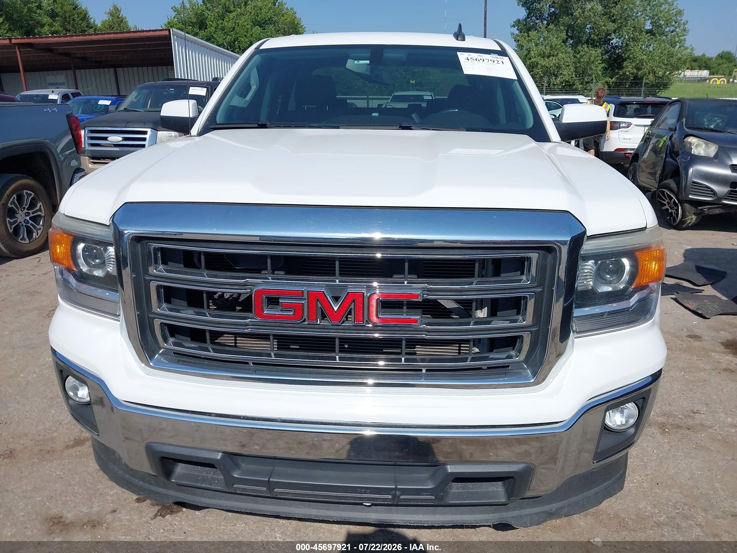2015 Gmc Sierra 1500 Sle Белый vin: 3GTP1UEC8FG280485
