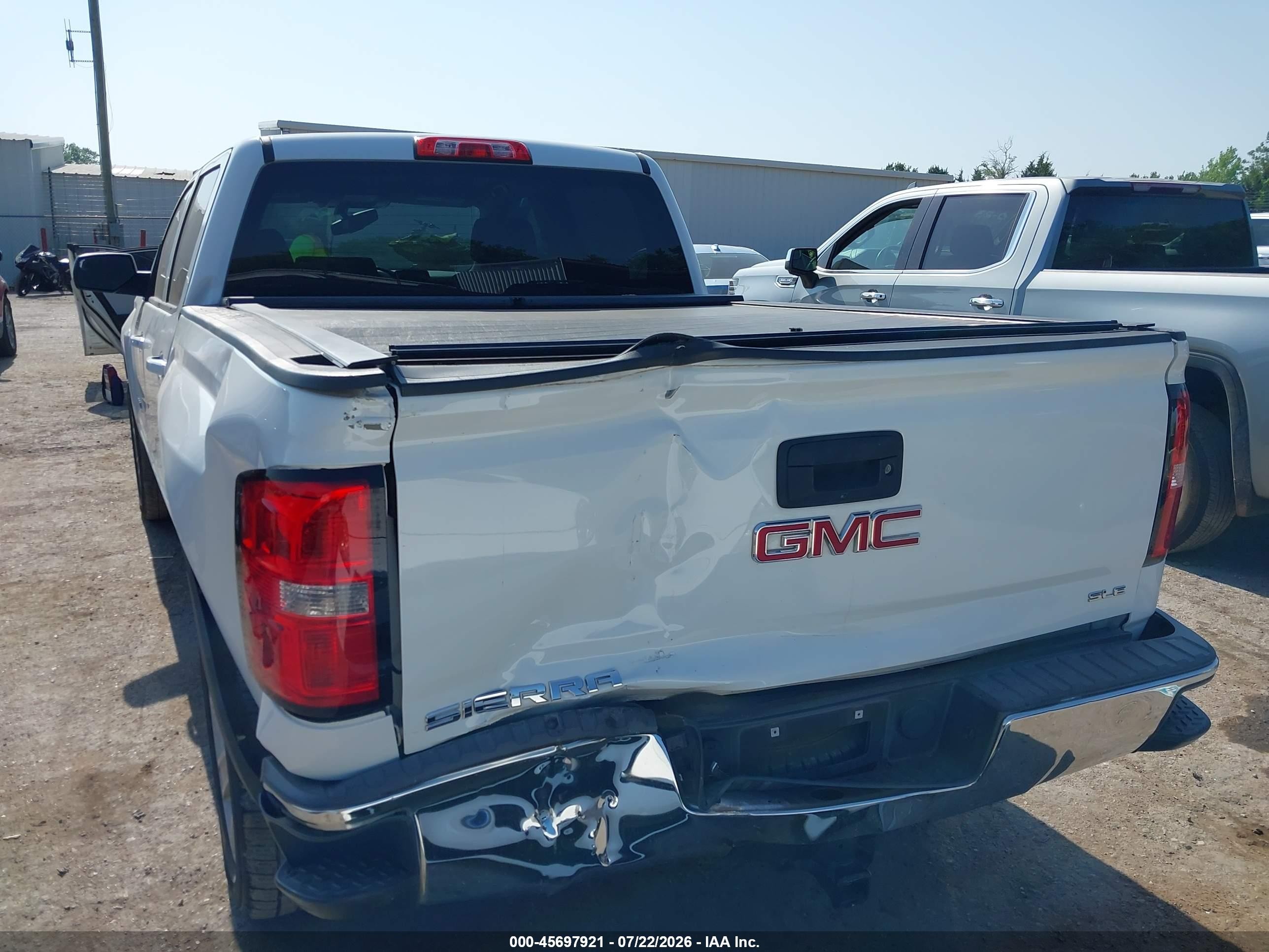2015 Gmc Sierra 1500 Sle Белый vin: 3GTP1UEC8FG280485