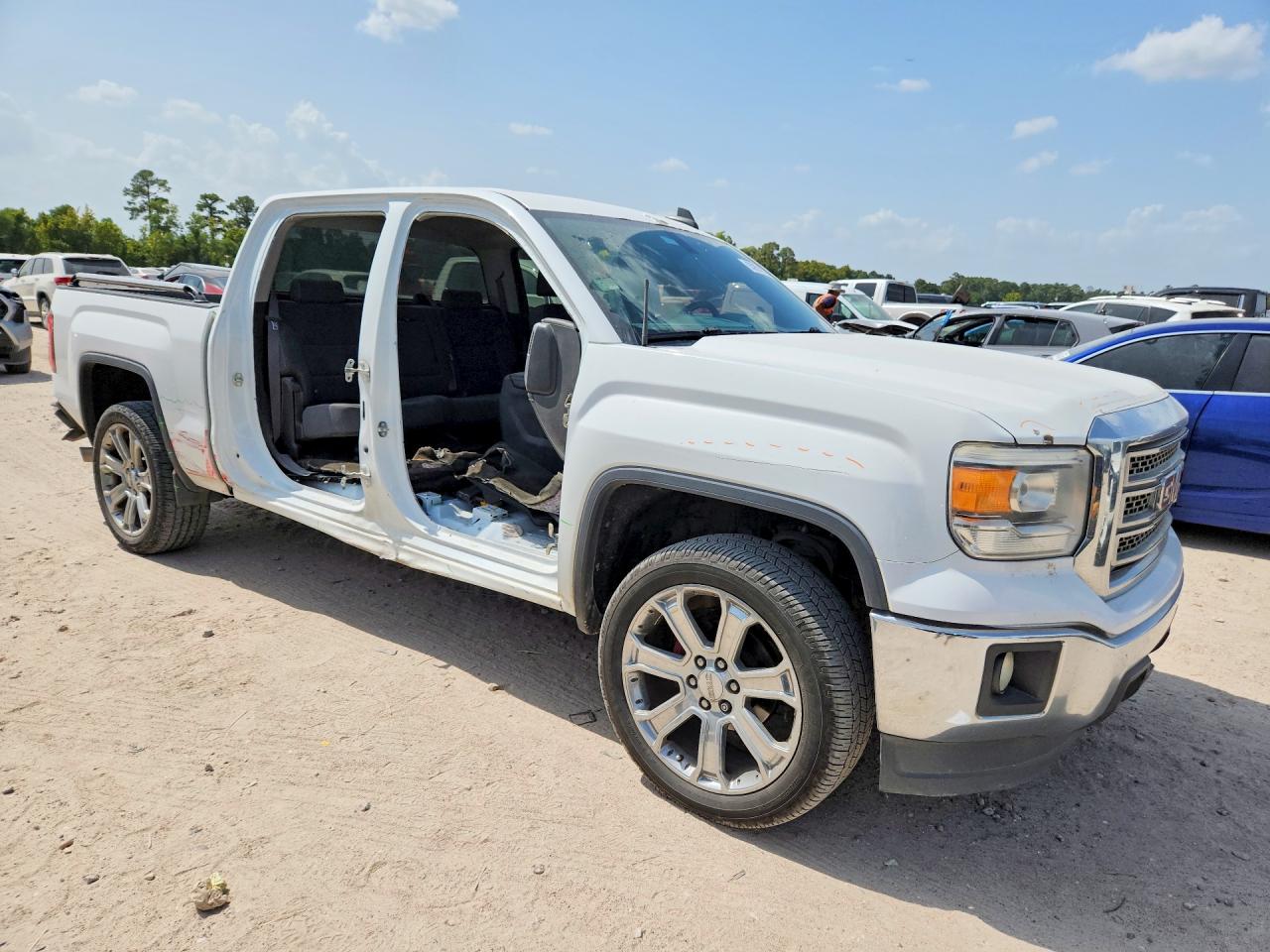 2015 Gmc Sierra C1500 Sle White vin: 3GTP1UEC8FG372597