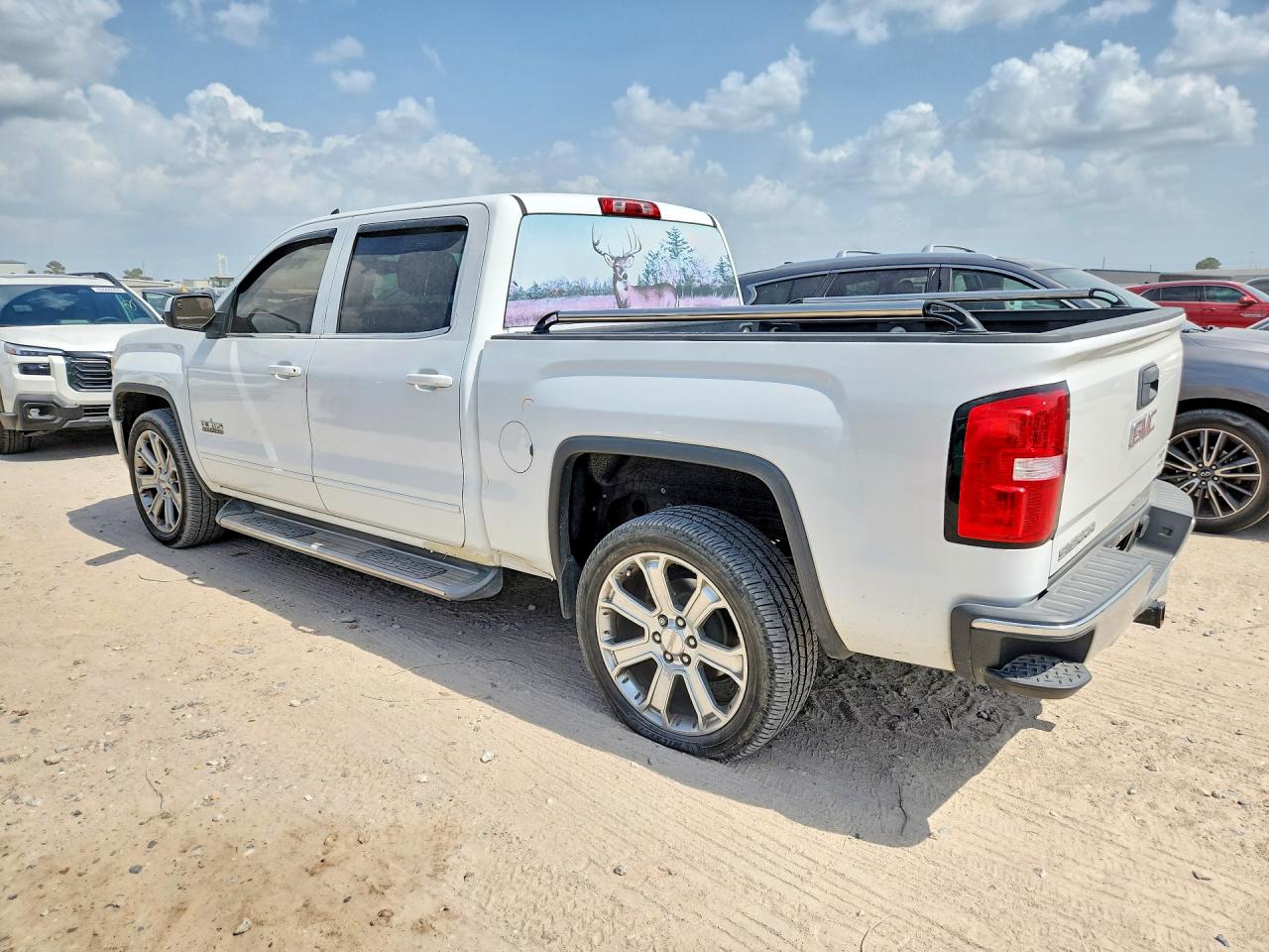 2015 Gmc Sierra C1500 Sle White vin: 3GTP1UEC8FG372597