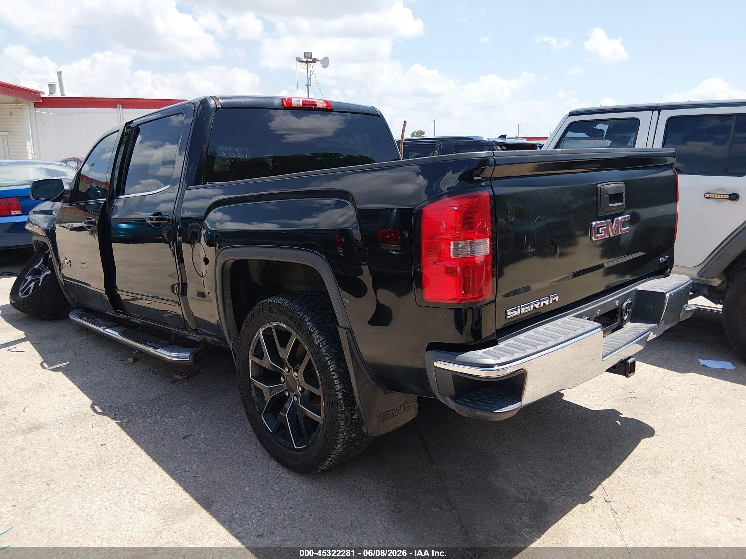 2015 Gmc Sierra 1500 Sle Black vin: 3GTP1UEC8FG415982