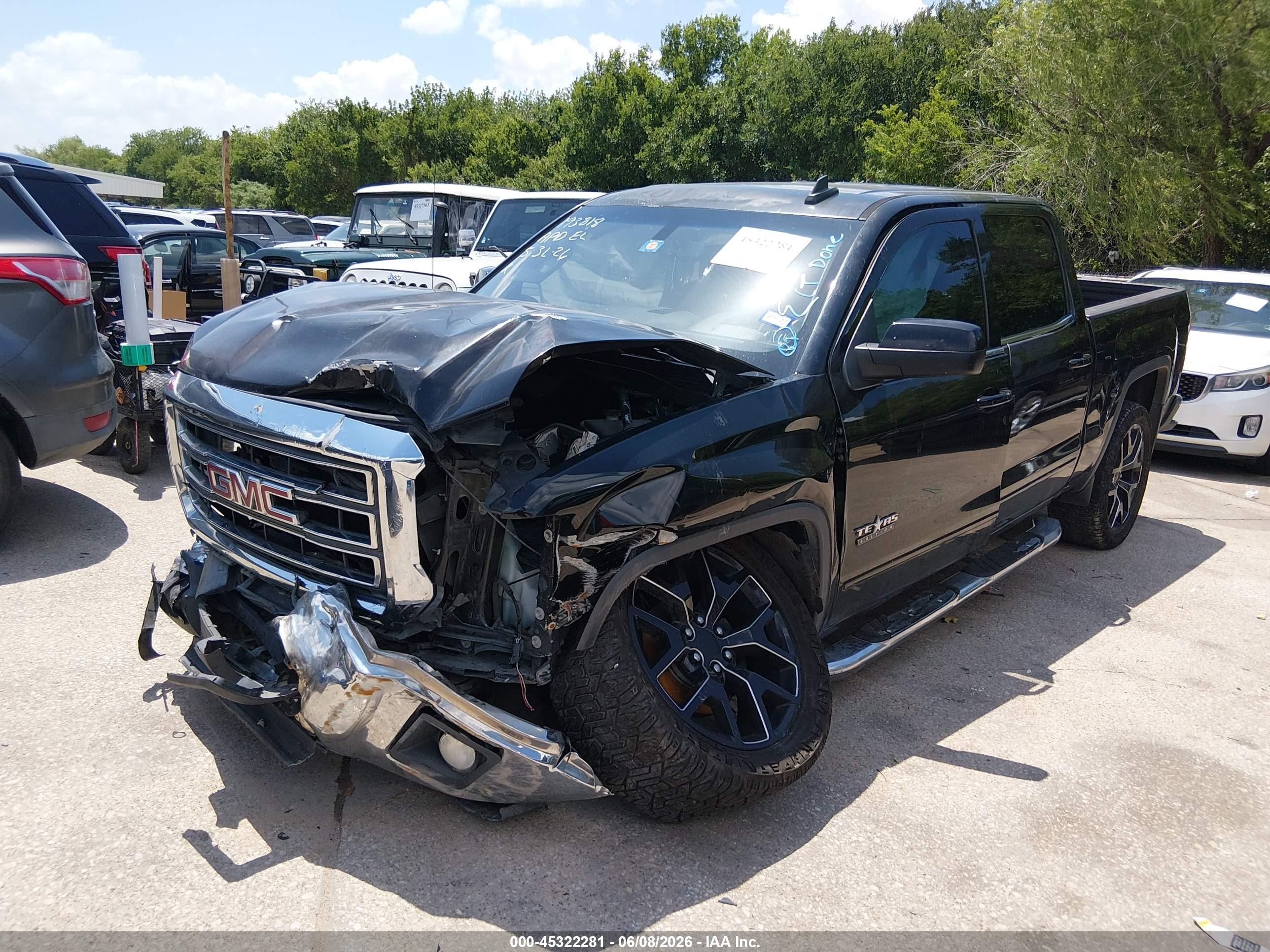 2015 Gmc Sierra 1500 Sle Black vin: 3GTP1UEC8FG415982