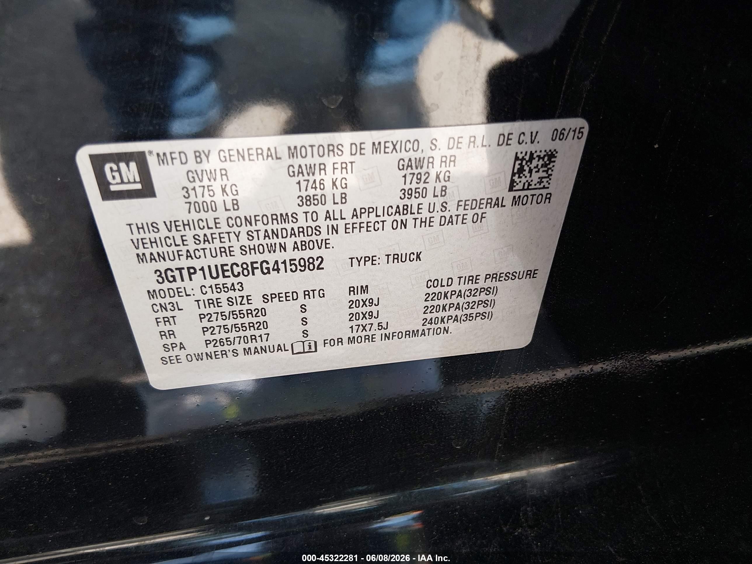 2015 Gmc Sierra 1500 Sle Black vin: 3GTP1UEC8FG415982