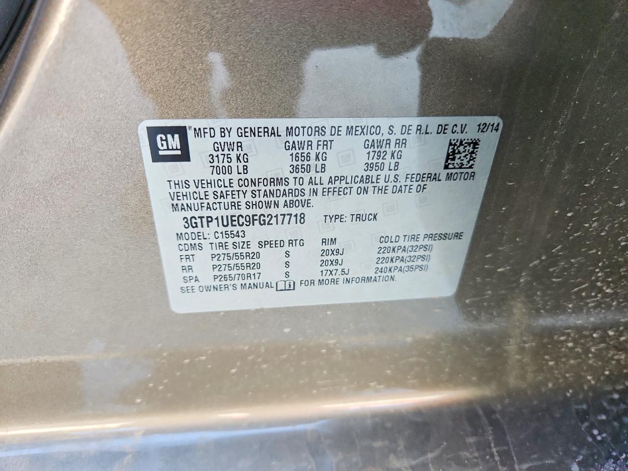 2015 Gmc Sierra C1500 Sle Коричневый vin: 3GTP1UEC9FG217718