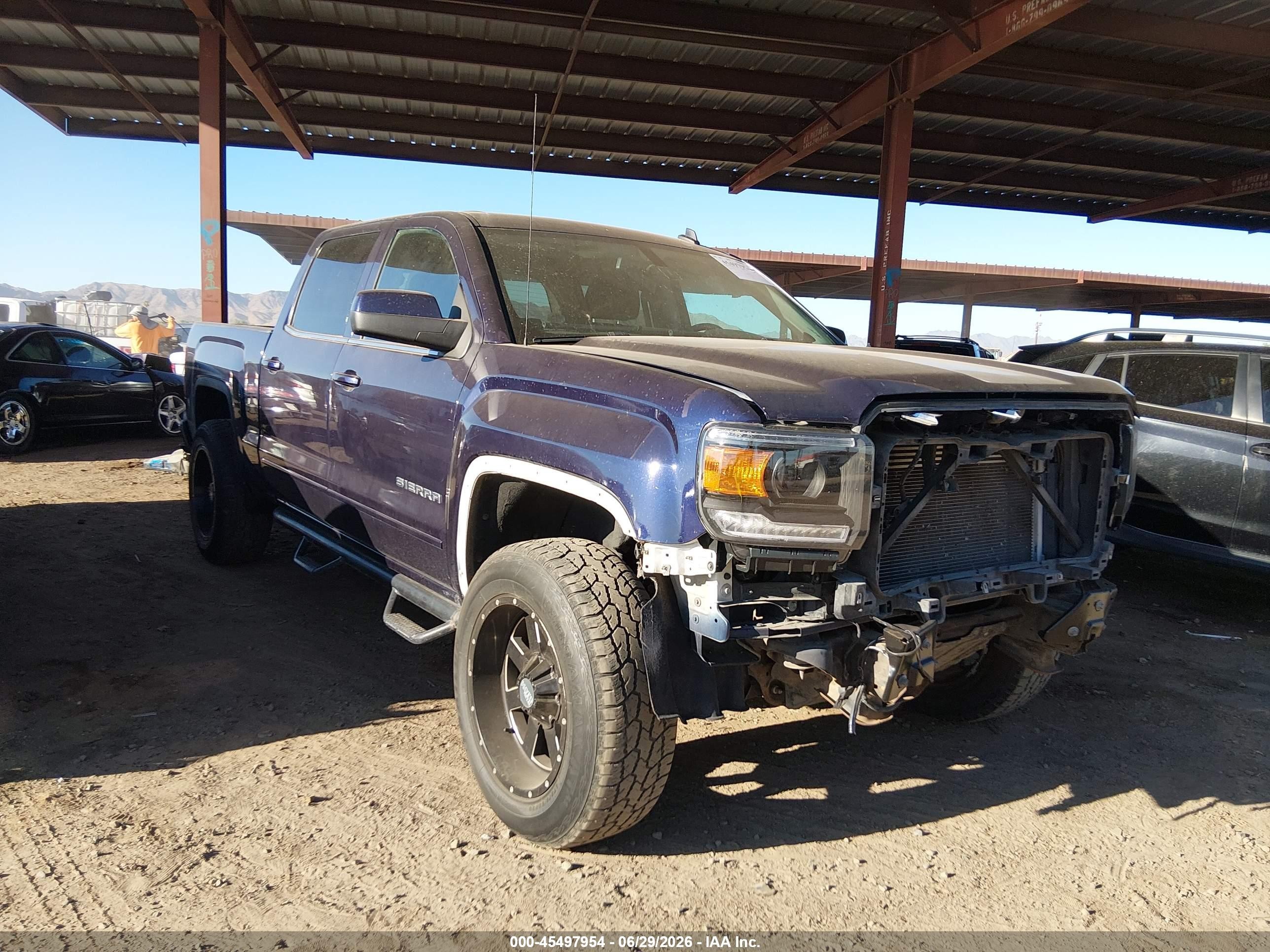 2014 Gmc Sierra 1500 Sle Blue vin: 3GTP1UECXEG476703