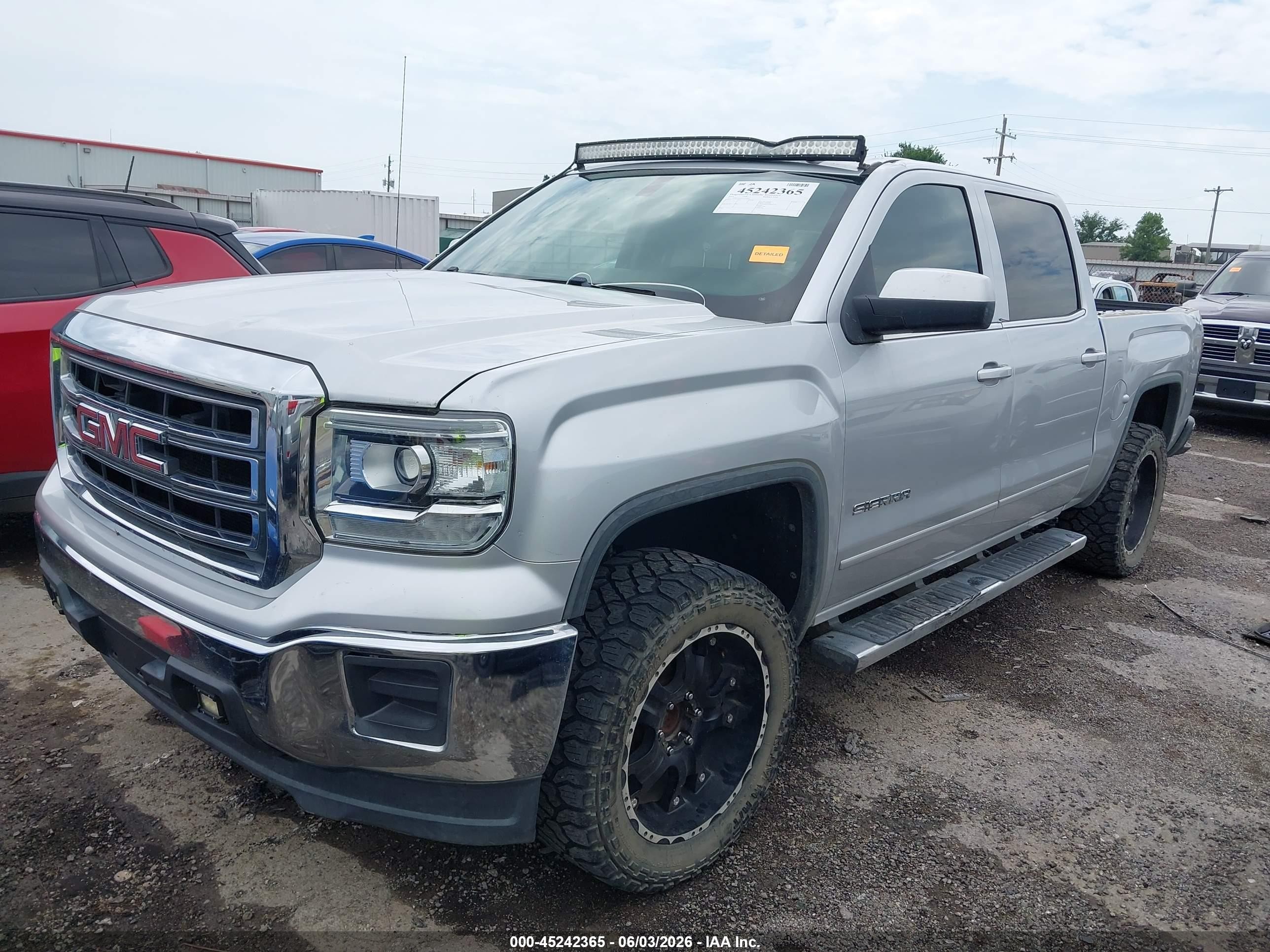 2014 Gmc Sierra 1500 Sle Silver vin: 3GTP1UEH1EG299857