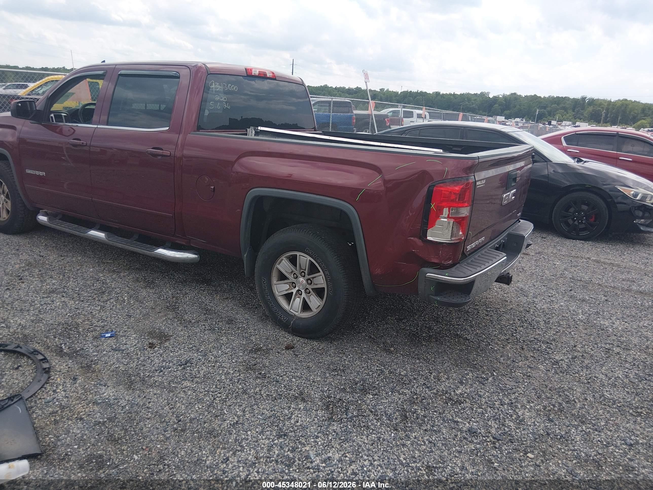 2014 Gmc Sierra 1500 Sle Red vin: 3GTP1UEH5EG209948