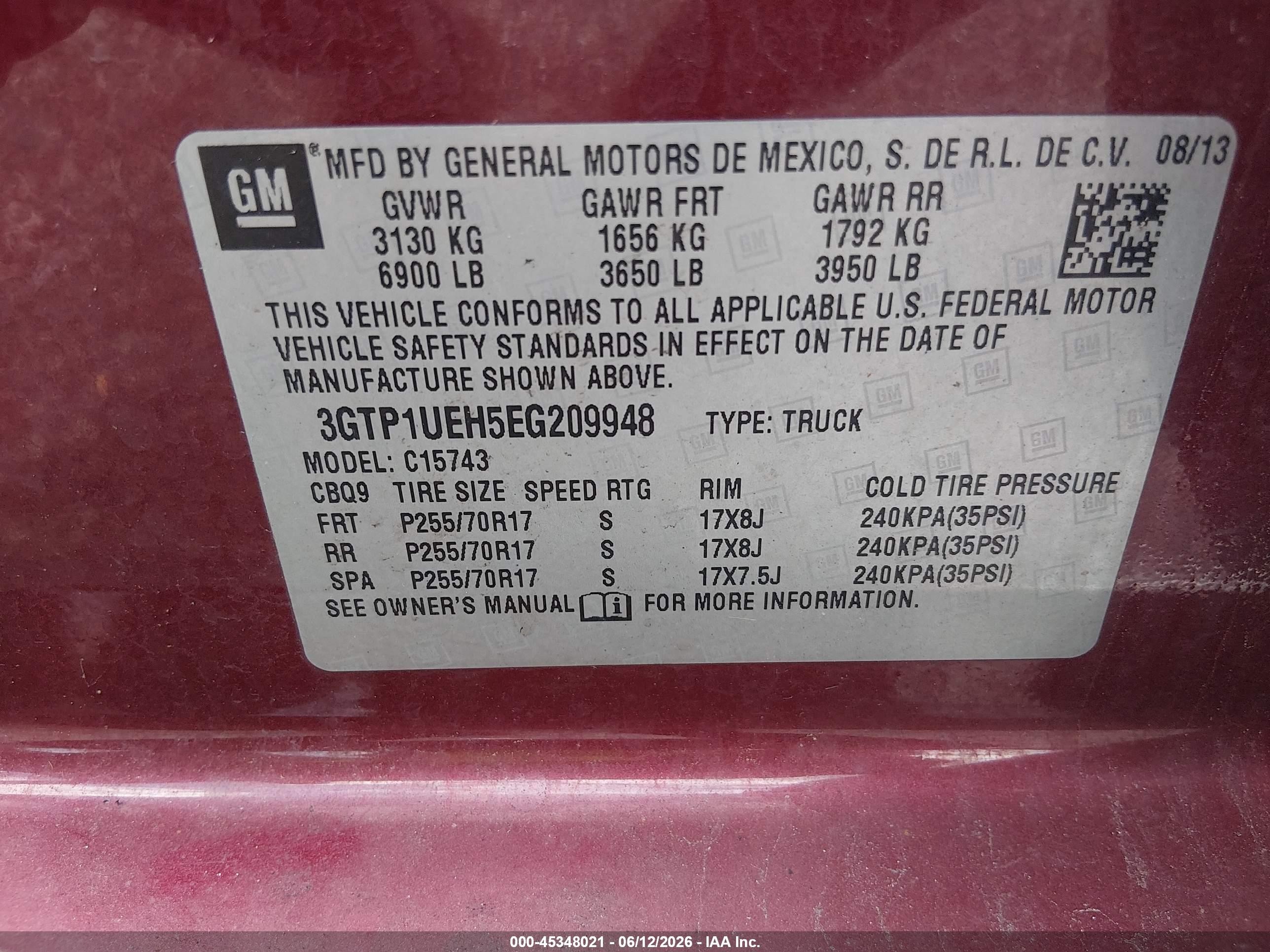 2014 Gmc Sierra 1500 Sle Red vin: 3GTP1UEH5EG209948