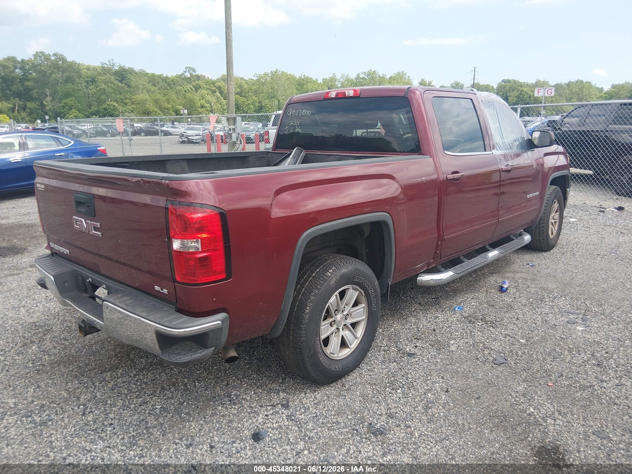 2014 Gmc Sierra 1500 Sle Red vin: 3GTP1UEH5EG209948