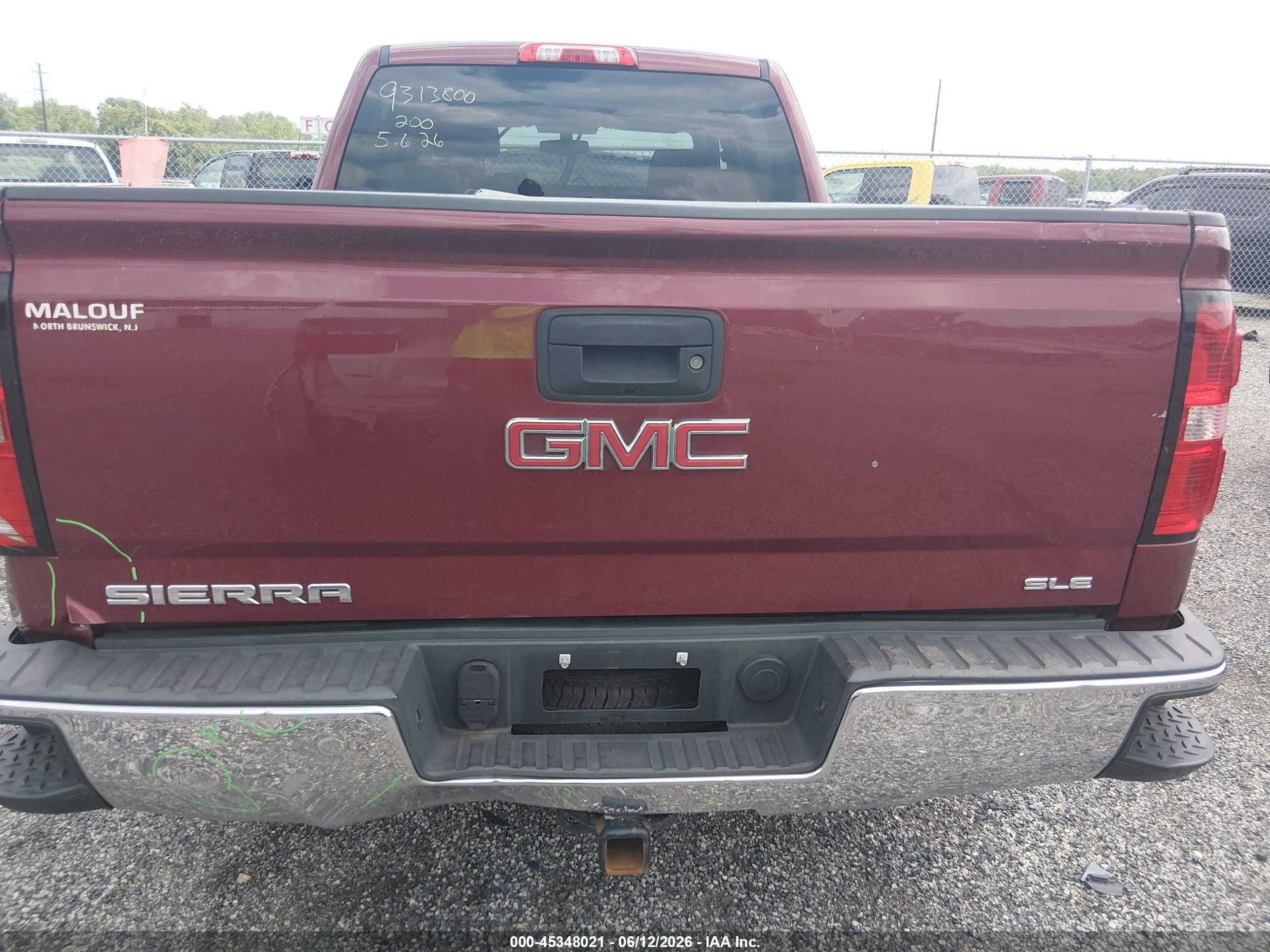 2014 Gmc Sierra 1500 Sle Red vin: 3GTP1UEH5EG209948