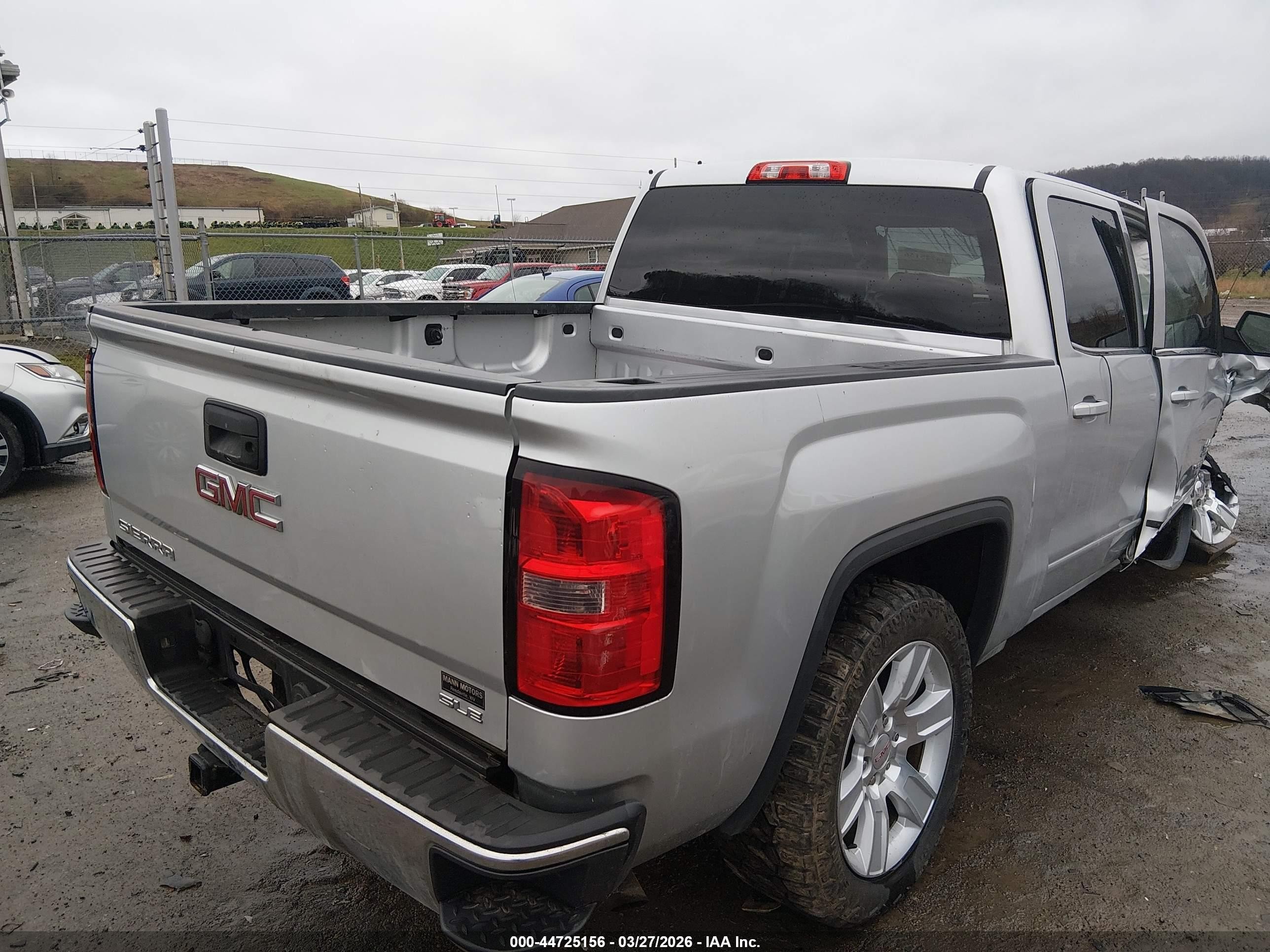 2014 Gmc Sierra 1500 Sle Silver vin: 3GTP1UEH5EG224188